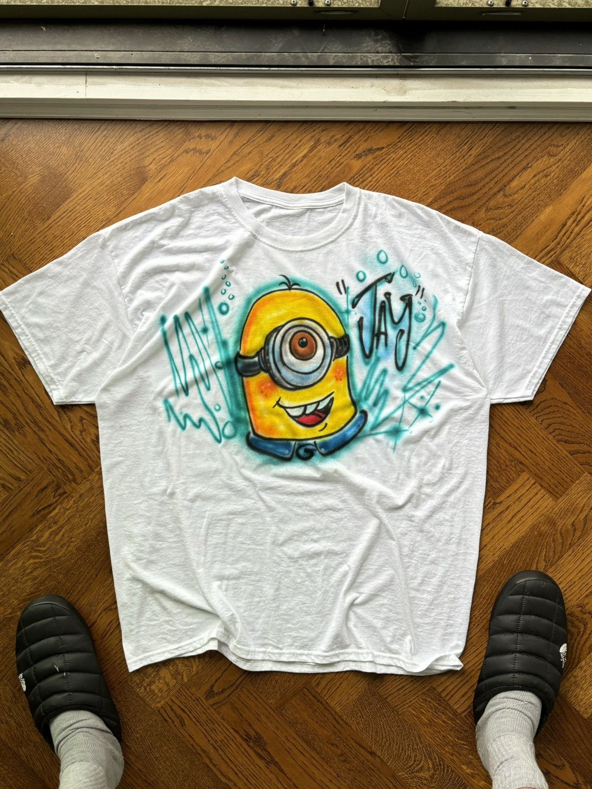Band Tees Y2K Minions Airbrush Tee Despicable Me Gru Hand Painted Size US XL / EU 56 / 4 - 1 Thumbnail