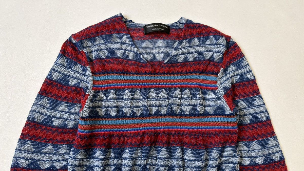 Comme des Garcons S/S 02 Patterned Wool Mixed Tension Sweater Size US M / EU 48-50 / 2 - 3 Thumbnail