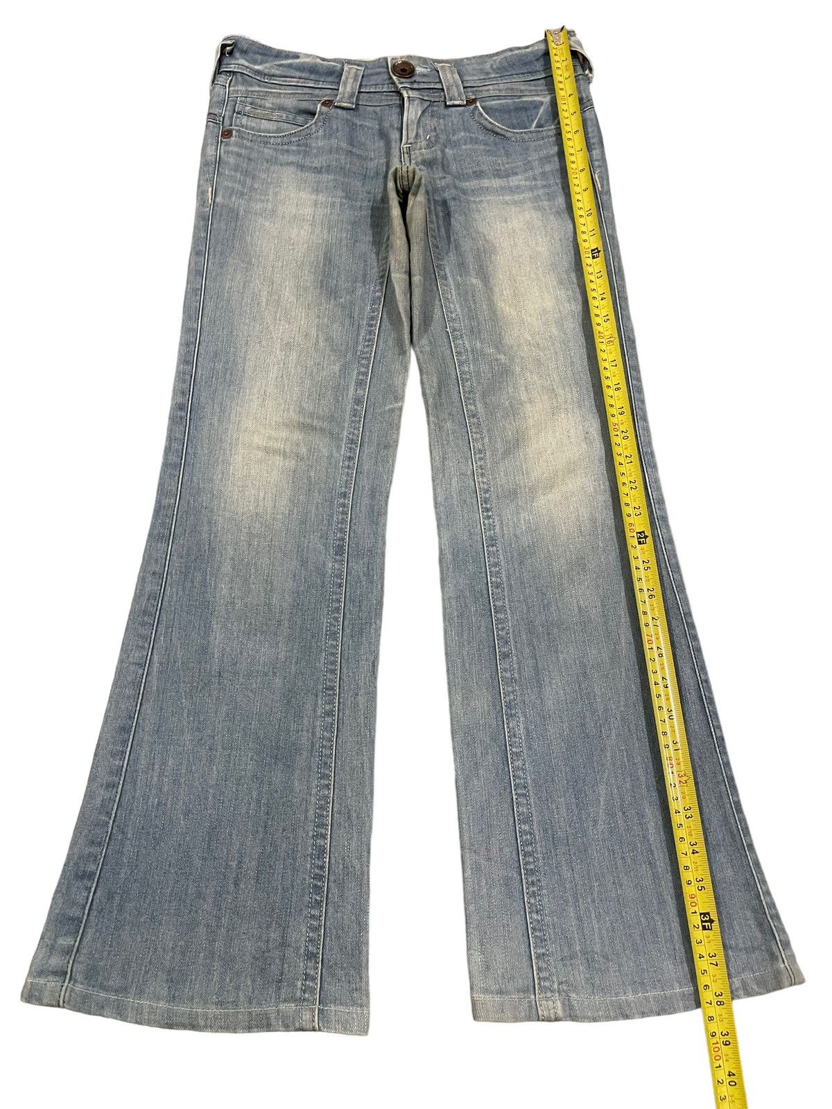 14th Addiction Vintage Japanese Brand Blue Wash Style Flare Jeans Size US 30 / EU 46 - 10 Thumbnail
