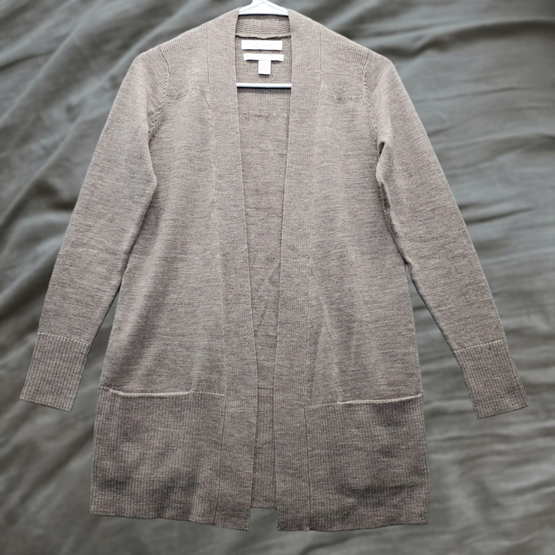 Ellen Tracy Ellen Tracy Cardigan Womens XS Brown Long Sleeve Open Front Merino Wool Knit Style Cardigan Regular Fit Size XS / US 0-2 / IT 36-38 - 1 Thumbnail