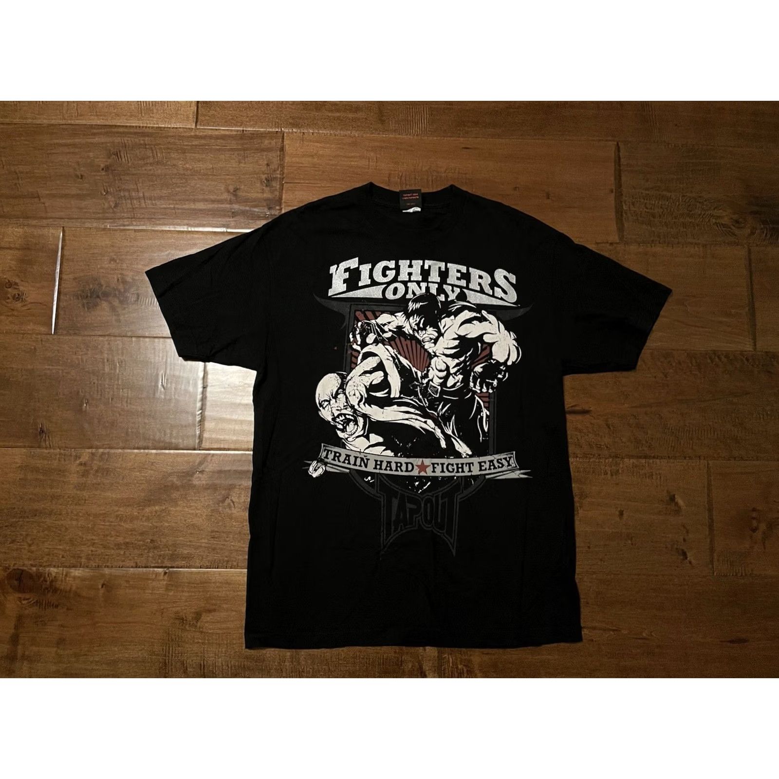 Tapout Y2K Tapout Fighters Only Train Hard Fight Easy MMA Black T-Shirt Mens Large Size US L / EU 52-54 / 3 - 2 Thumbnail