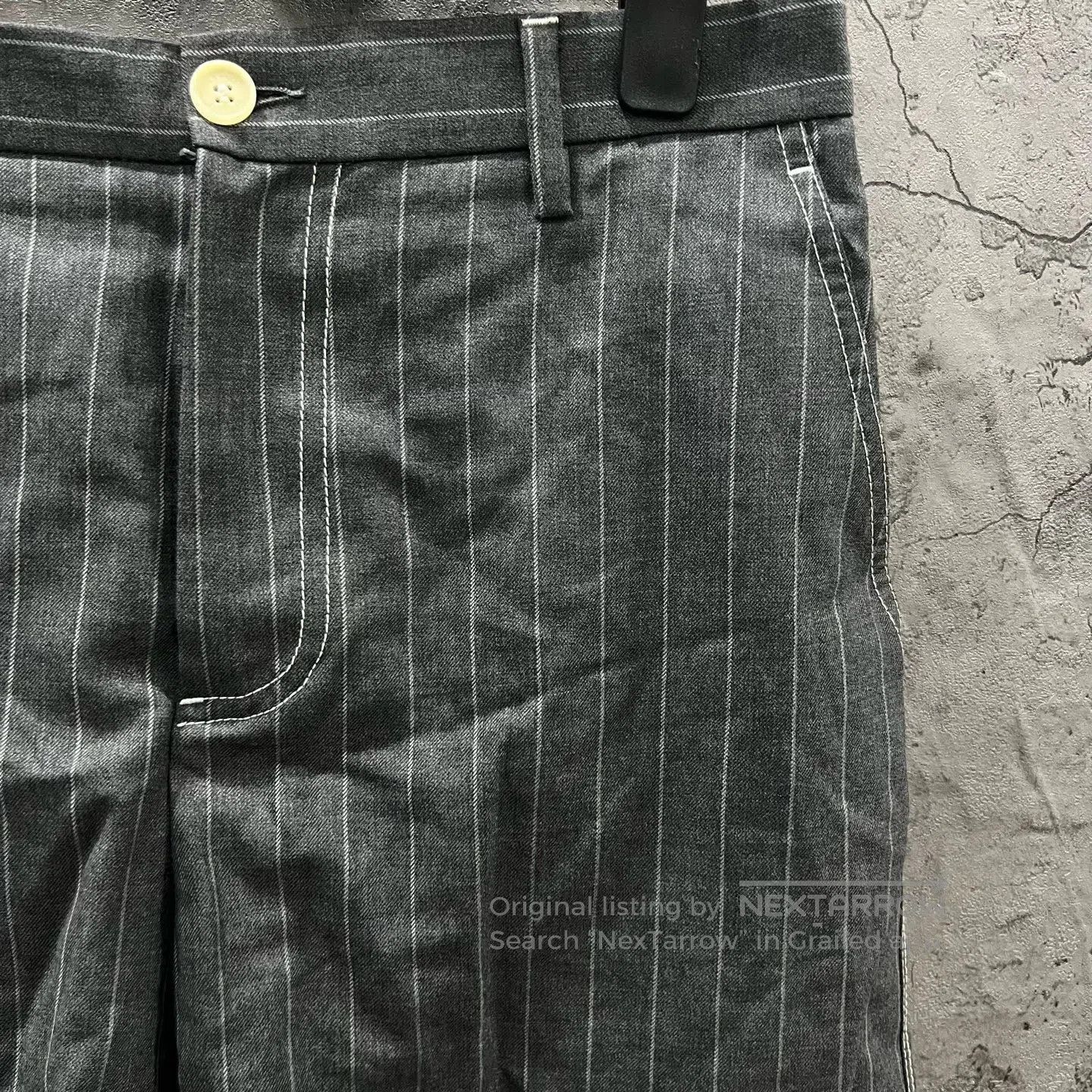 Versace Versace Wool Striped Shorts| Size US 28 / EU 44 - 2 Thumbnail
