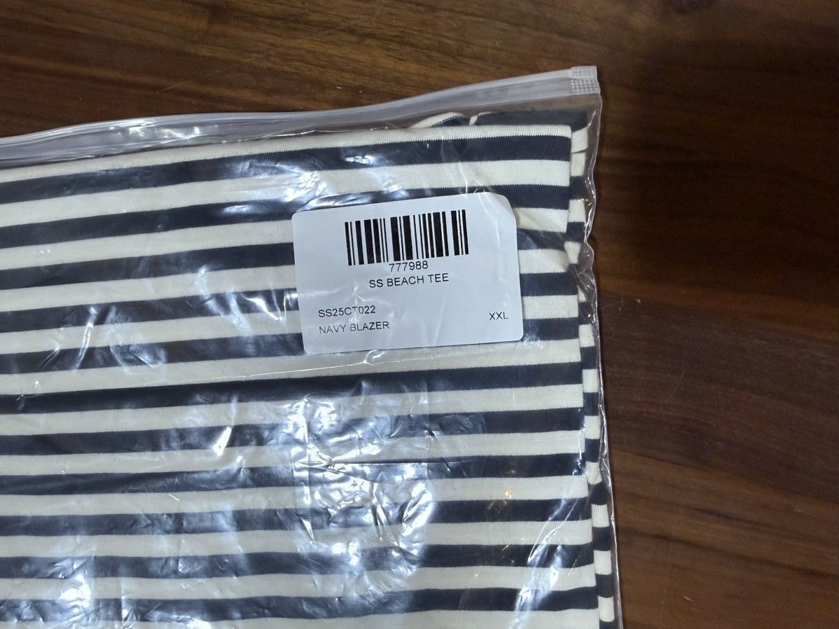 Aime Leon Dore Aime Leon Dore ALD Striped Tee Beach T-Shirt Queens Navy XXL Size US XXL / EU 58 / 5 - 9 Thumbnail