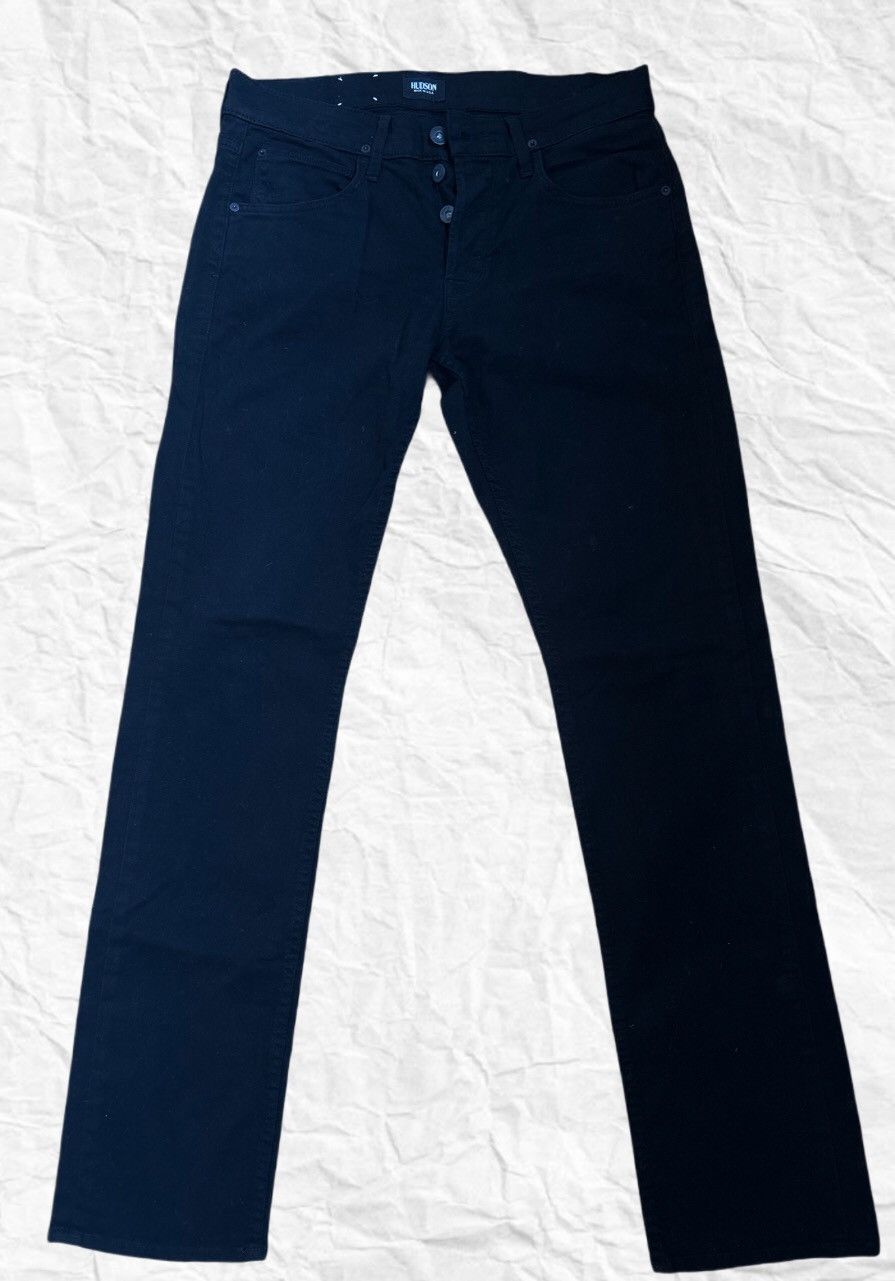 Hudson Hudson Byron Slim Straight Black Jeans Size US 31 - 1 Thumbnail