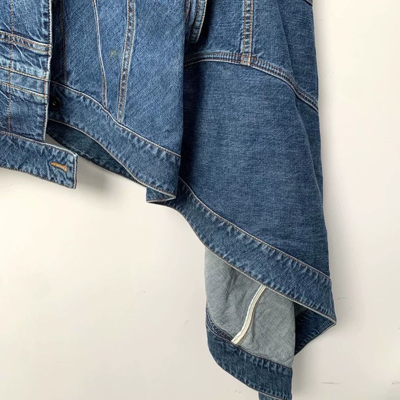 Loewe Loewe Dark blue cotton collar single row unisex denim coat Size XS / US 0-2 / IT 36-38 - 4 Thumbnail