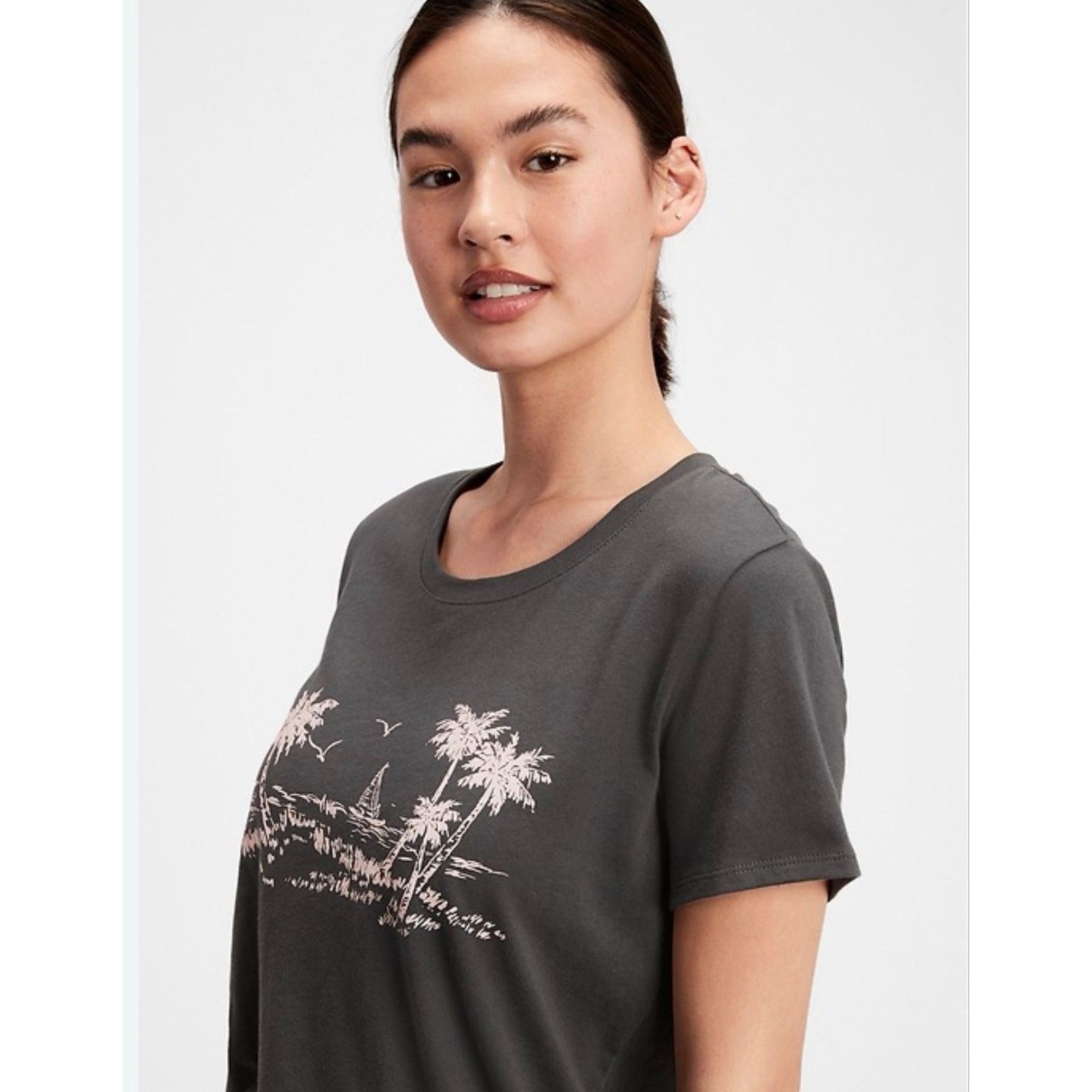 Gap Gap Factory charcoal tropical beach T-shirt Size XXL Size XXL / US 16-18 / IT 52-54 - 1 Thumbnail