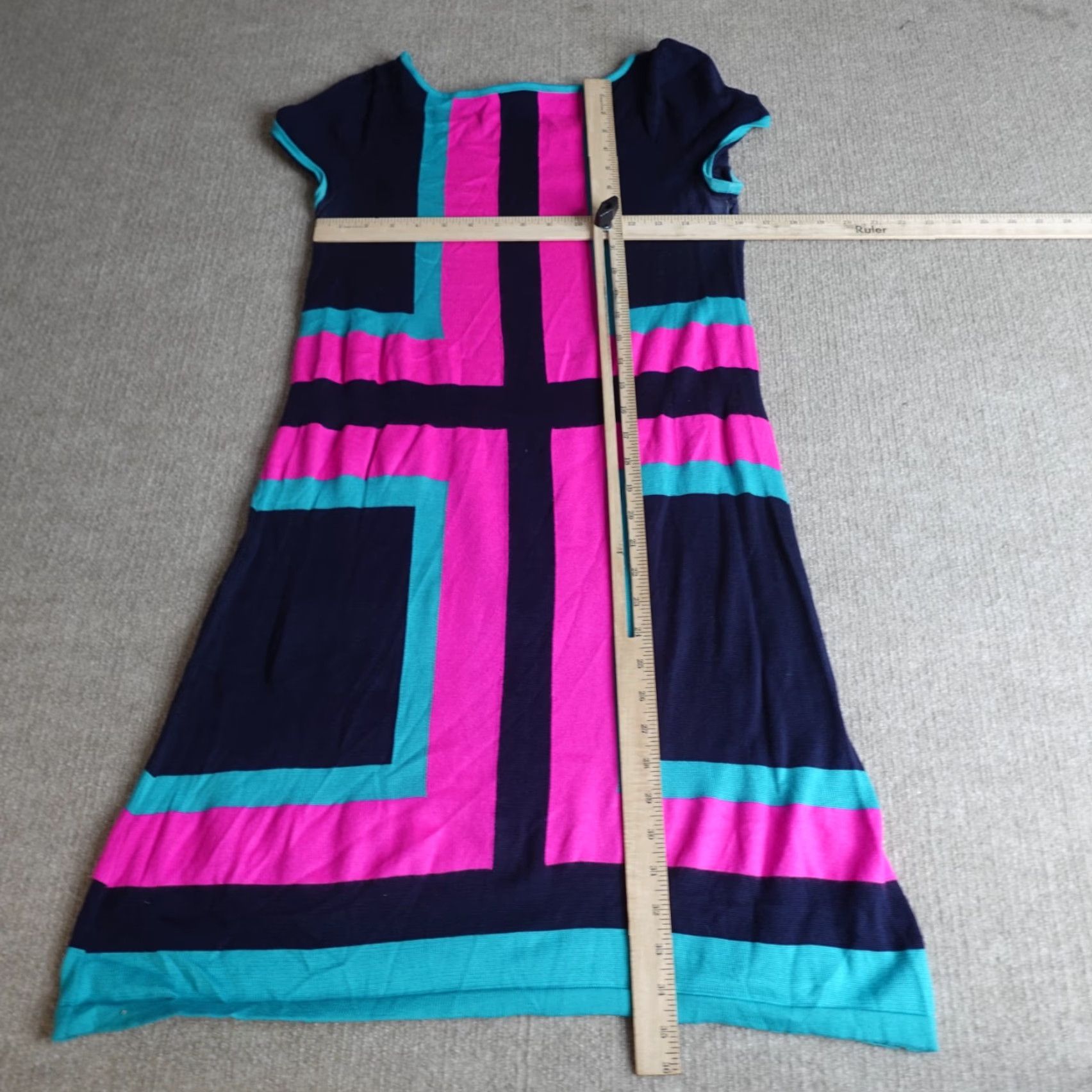 Lilly Pulitzer Lilly Pulitzer Women's Dress Medium Blue Cotton Blend Isabella Sweater Dress Size M / US 6-8 / IT 42-44 - 5 Thumbnail