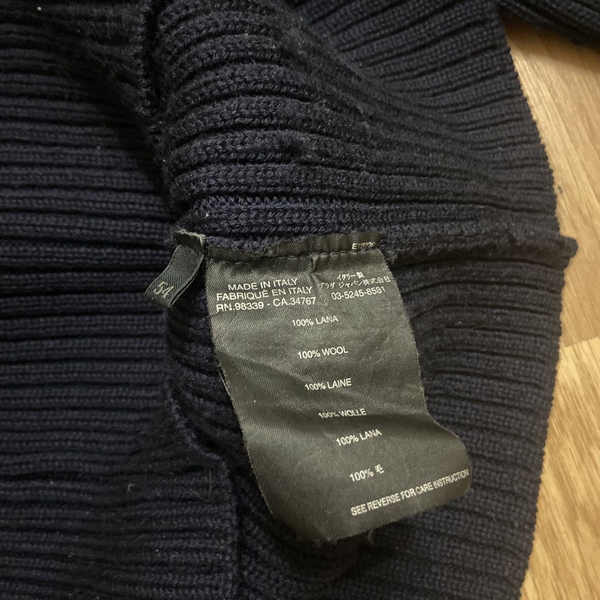 Prada RARE Prada Vintage Archive Hard Knit Navy Sweater High Neck Size US L / EU 52-54 / 3 - 8 Thumbnail