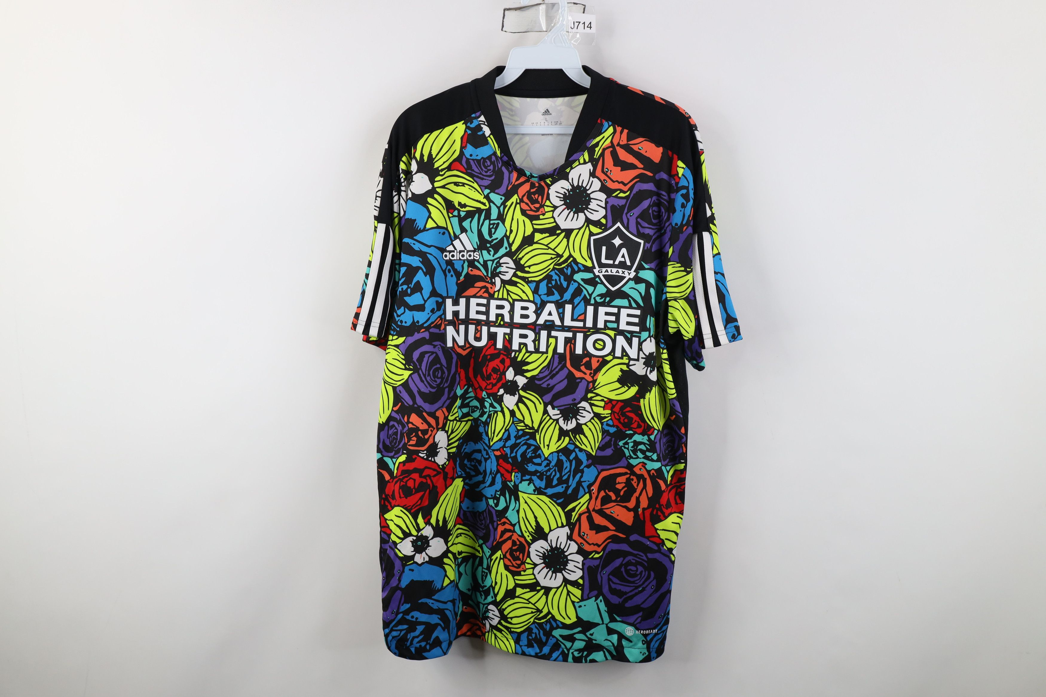Adidas Adidas Unity Tiro Flower Floral LA Galaxy Soccer Jersey Size US L / EU 52-54 / 3 - 1 Thumbnail
