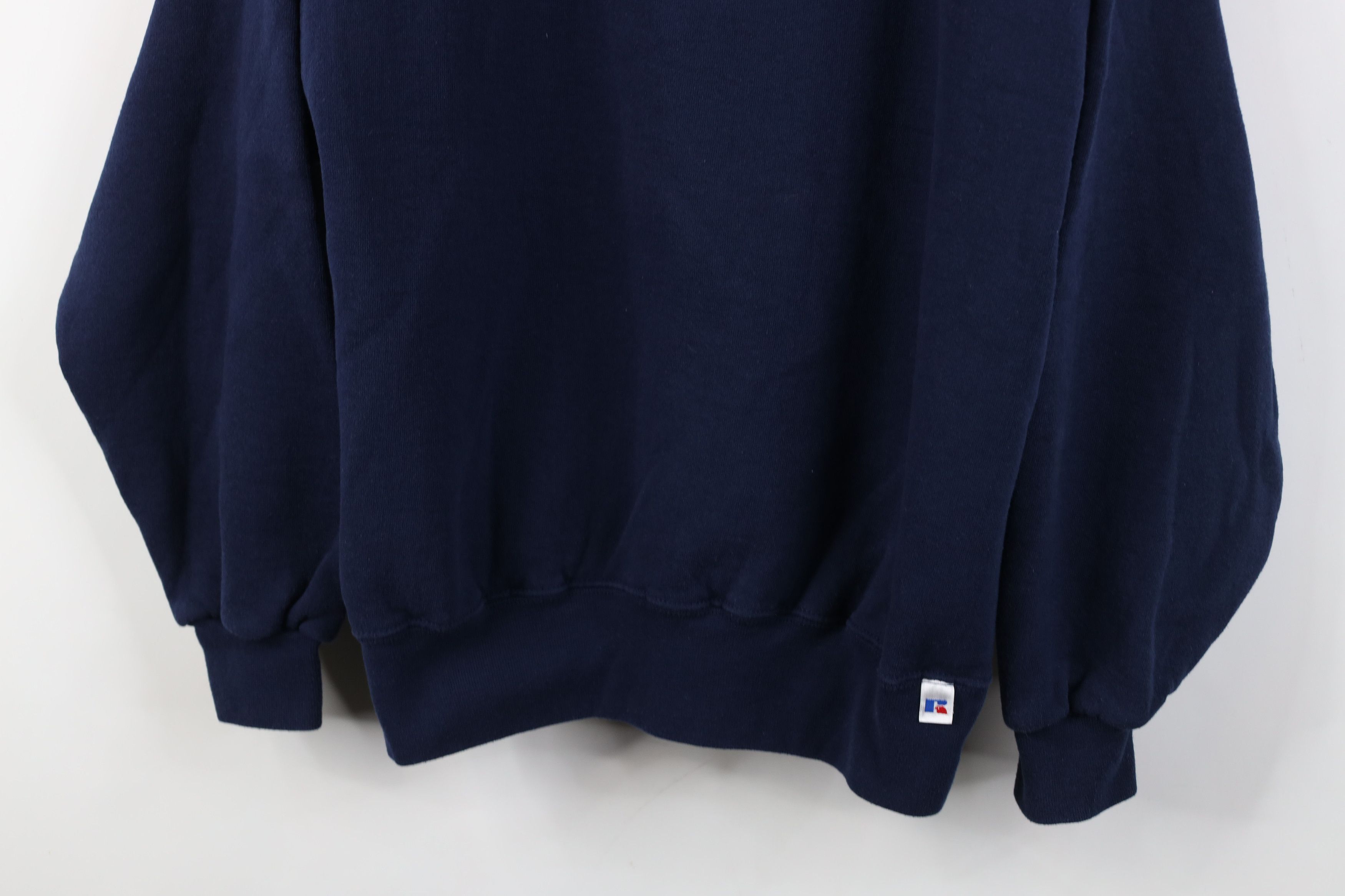 Russell Athletic Vintage 90s Russell Athletic Crewneck Sweatshirt Navy Blue Size US L / EU 52-54 / 3 - 3 Thumbnail