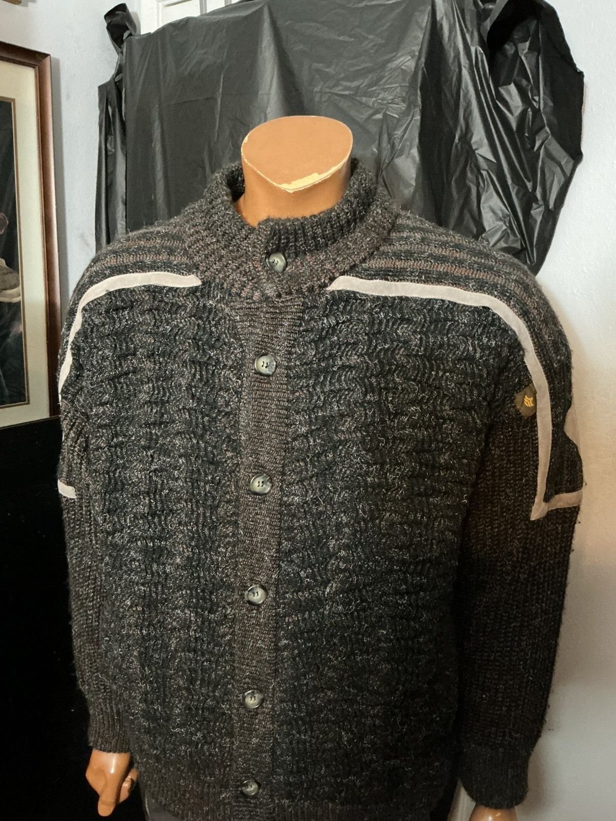 Vintage Vintage Claude Reyner Paris Chunky Knit Cardigan Sweater Size US M / EU 48-50 / 2 - 11 Thumbnail