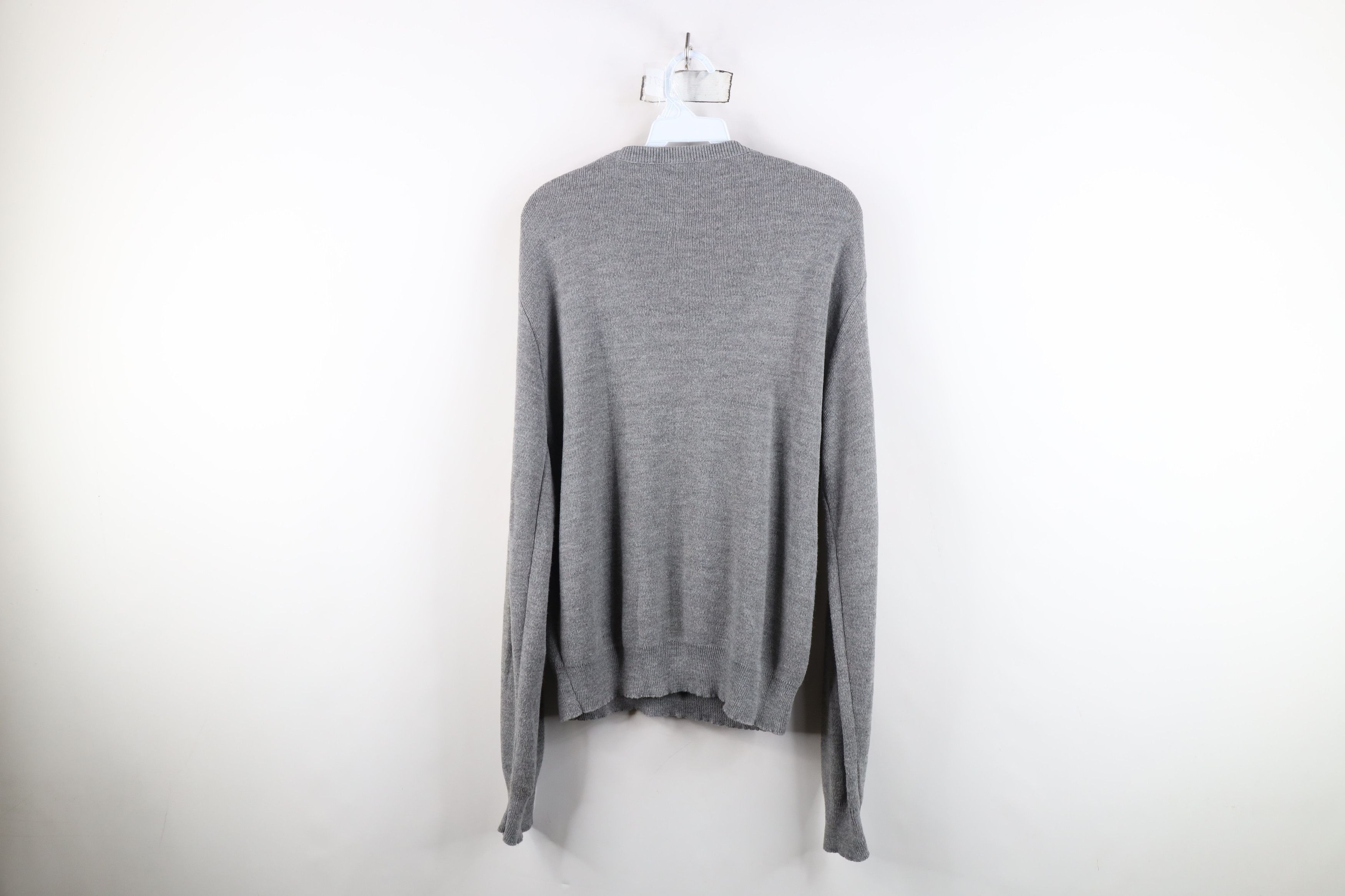 Vintage Vintage 70s Streetwear Knit V-Neck Sweater Heather Gray USA Size US XL / EU 56 / 4 - 11 Thumbnail