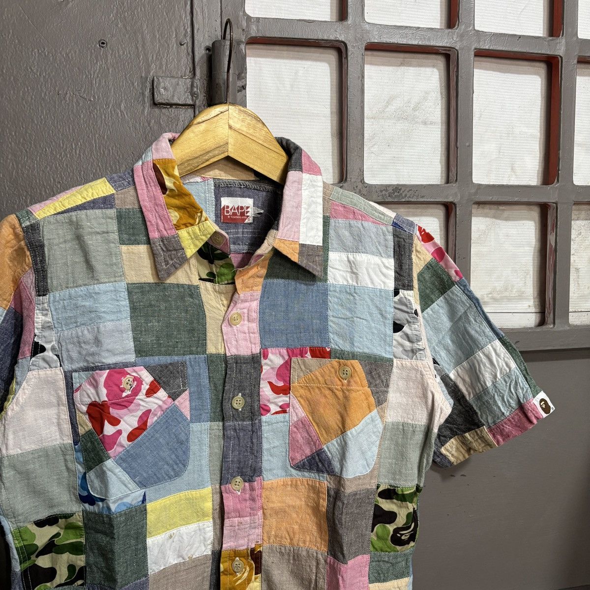 Bape OG Bape PatchWork Button Up Shirt Size US S / EU 44-46 / 1 - 2 Thumbnail