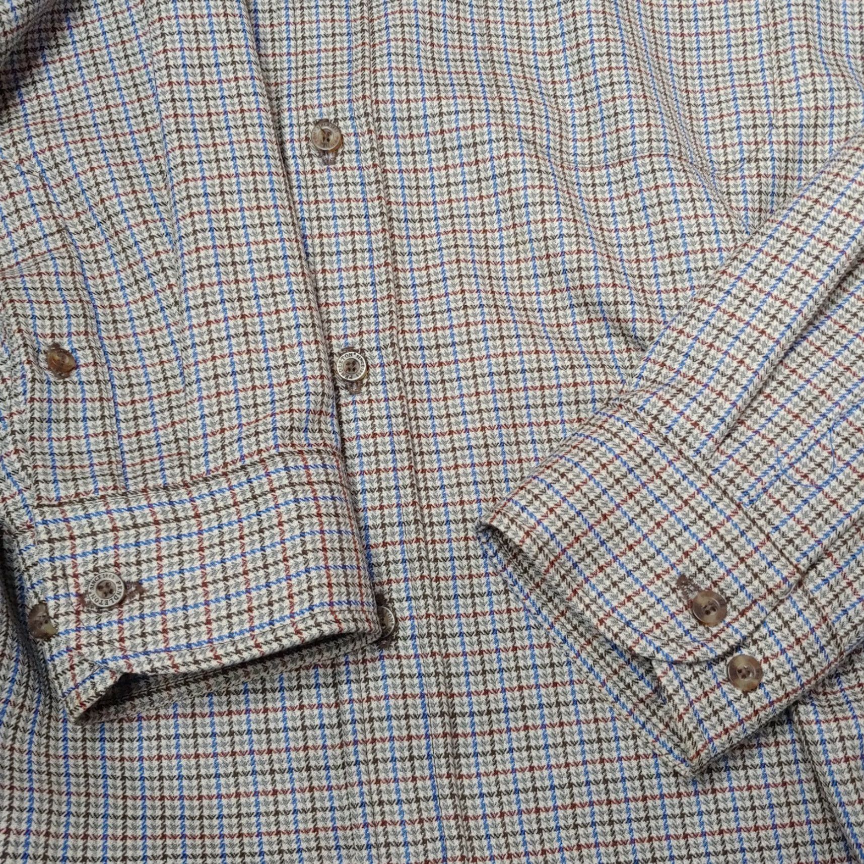 Pendleton VINTAGE Pendleton Shirt Men L Brown Plaid Herringbone Wool 100% Virgin Wool Button-Down Collared Workwear Preppy Size US L / EU 52-54 / 3 - 7 Thumbnail