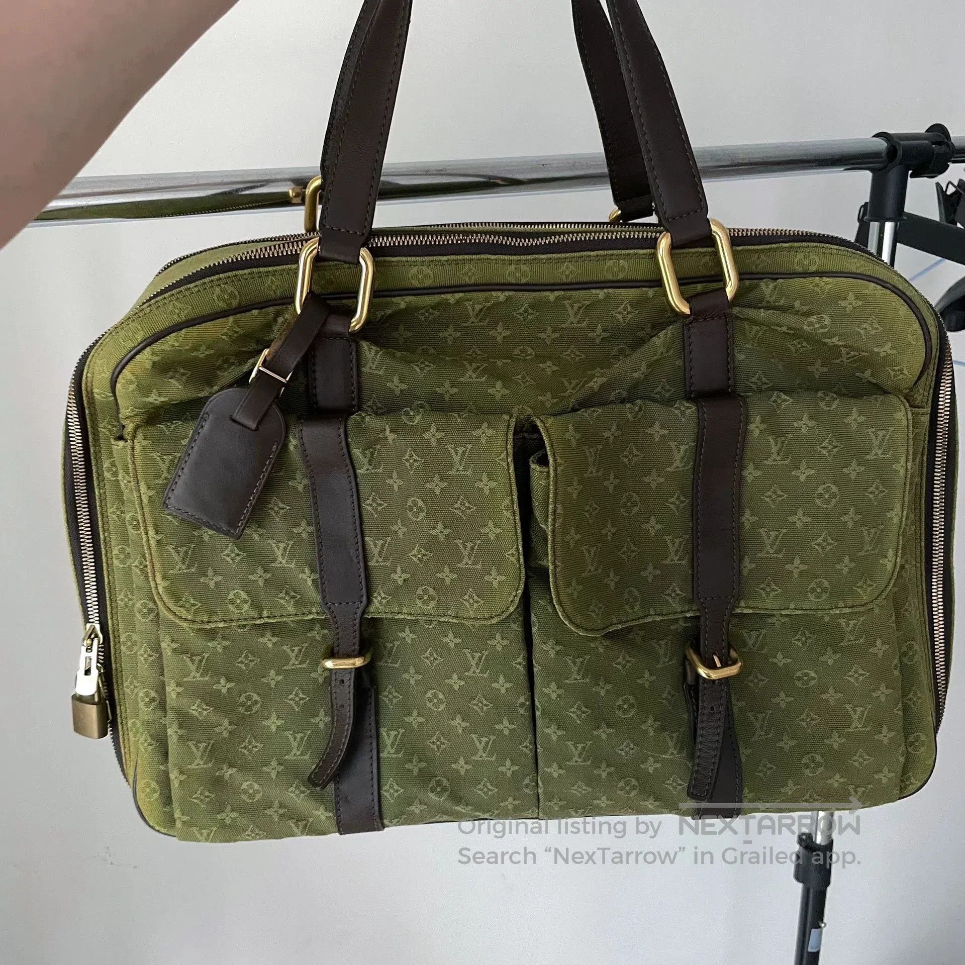 Louis Vuitton Louis Vuitton Military Green Denim Keepall. Size ONE SIZE - 1 Thumbnail