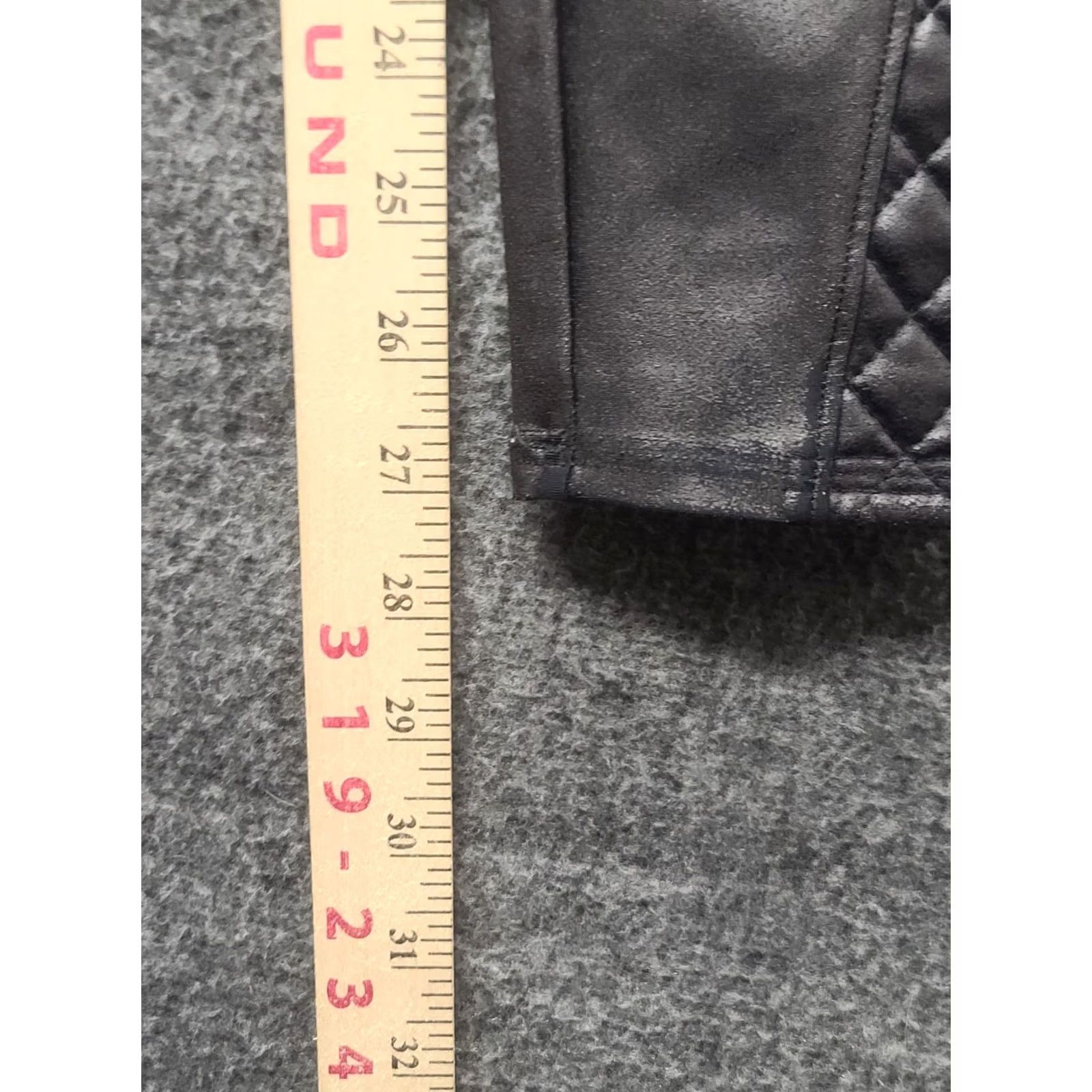 Spanx Spanx Moto Leggings Womens S Black Faux Leather Ankle High Rise Shaping Slimming Stretch Inseam 27in Size 28" / US 6 / IT 42 - 5 Thumbnail