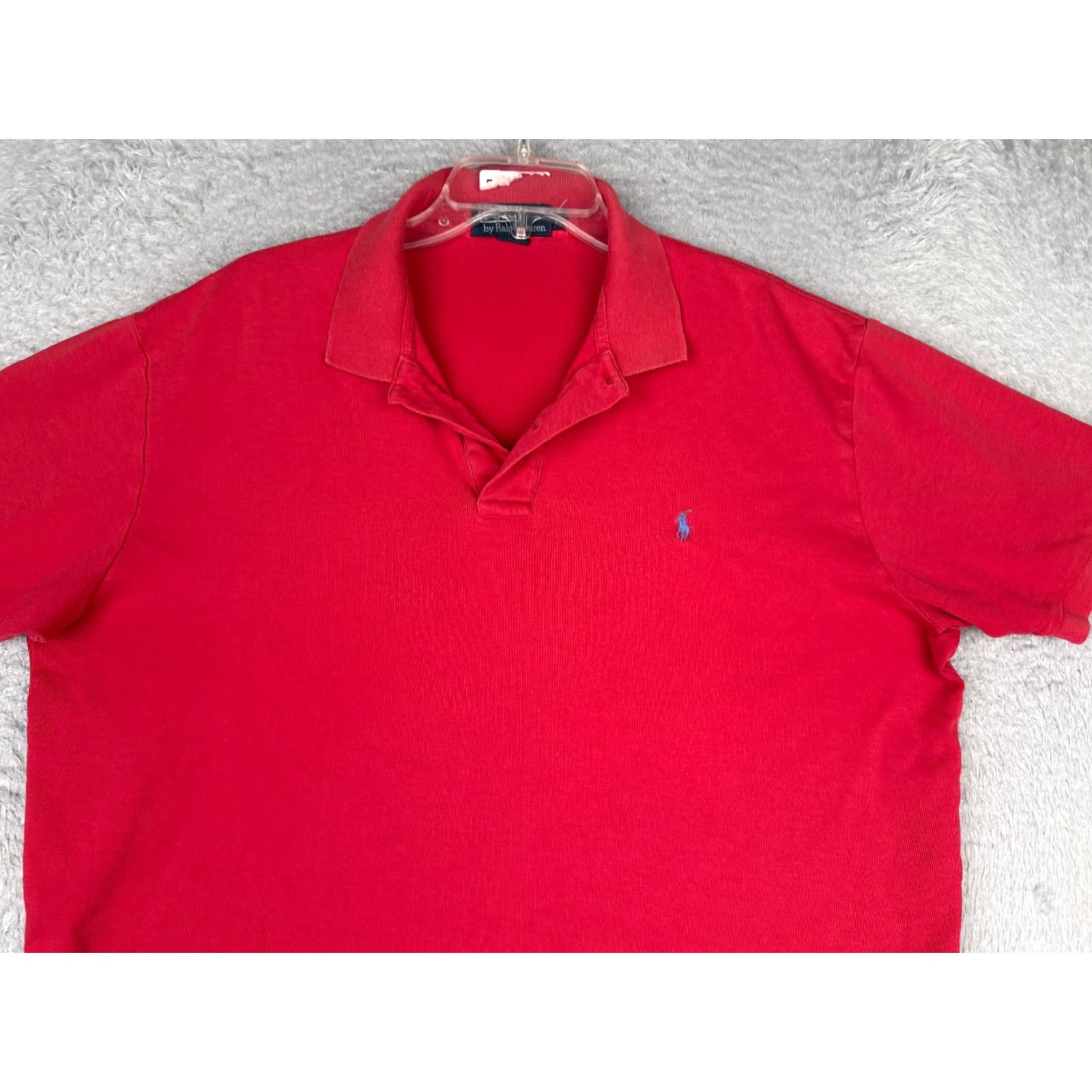 Ralph Lauren VINTAGE Ralph Lauren Polo Shirt Men L Red 100% Cotton Short Sleeve Polo Size US L / EU 52-54 / 3 - 4 Thumbnail