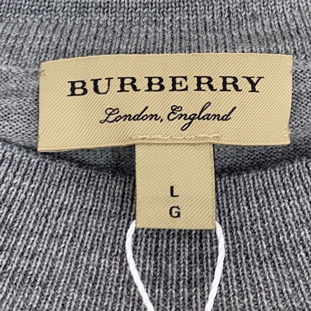 Burberry Burberry Grey Wool Round-Neck Long-Sleeved Knitwear Sweater Size US L / EU 52-54 / 3 - 2 Thumbnail