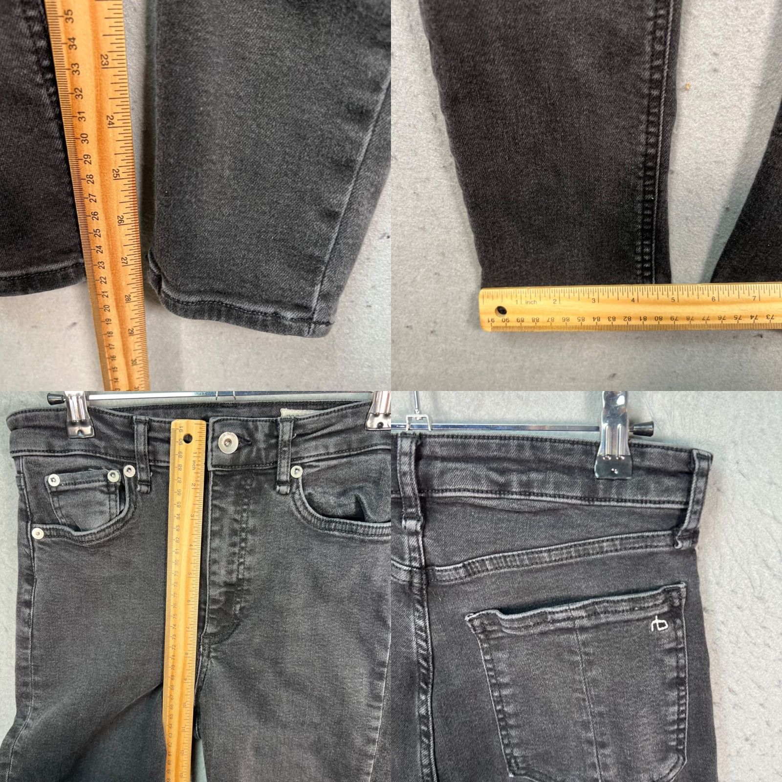 Rag & Bone rag & bone Womens 27 Nina High-Rise Skinny Jeans Black Denim Stretch Jeans Womens BMI 27 Skinny Mens? Size 27" / US 4 / IT 40 - 8 Thumbnail