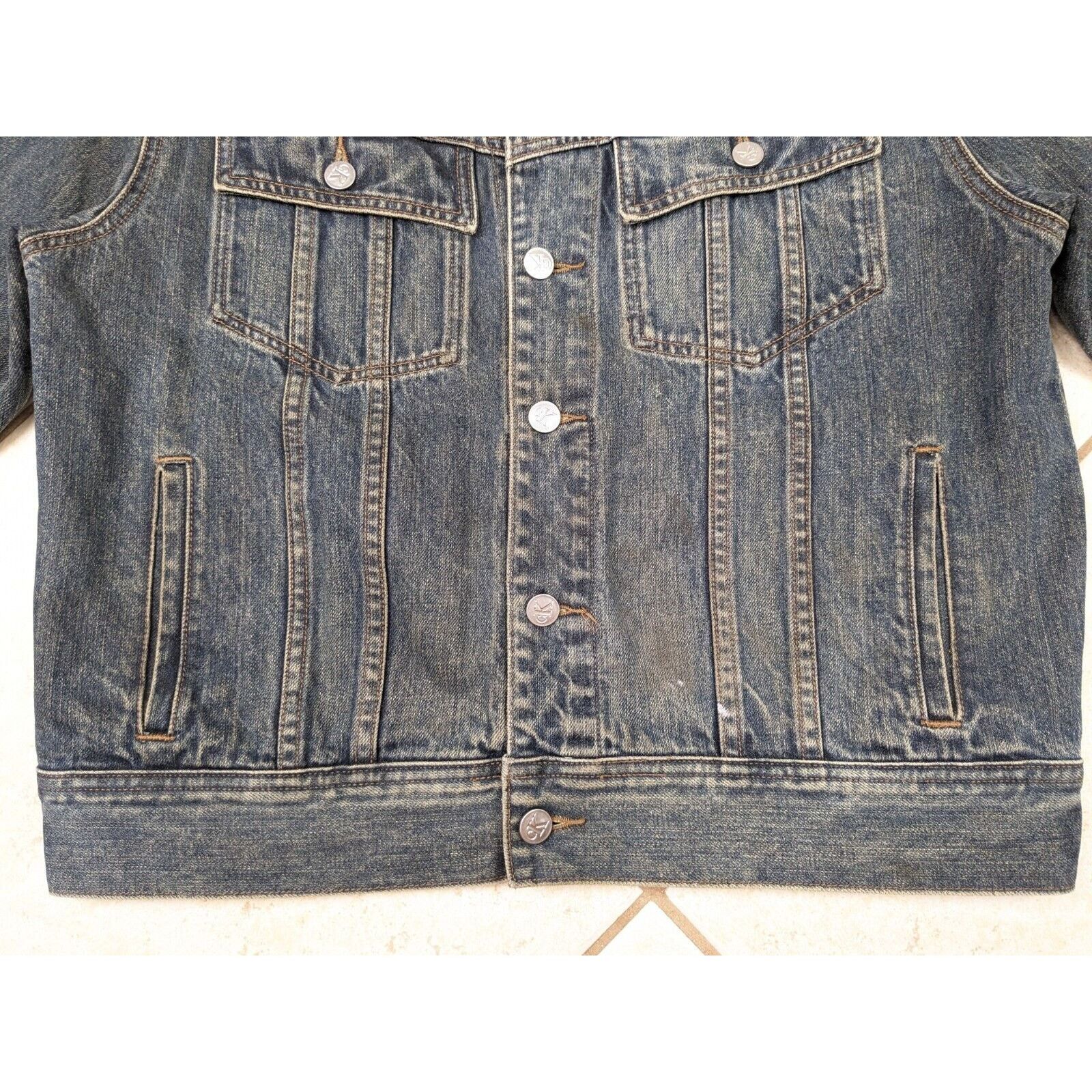 Calvin Klein Vtg Calvin Klein Men's L Denim Jeans Trucker Coat Jacket Size US L / EU 52-54 / 3 - 5 Thumbnail