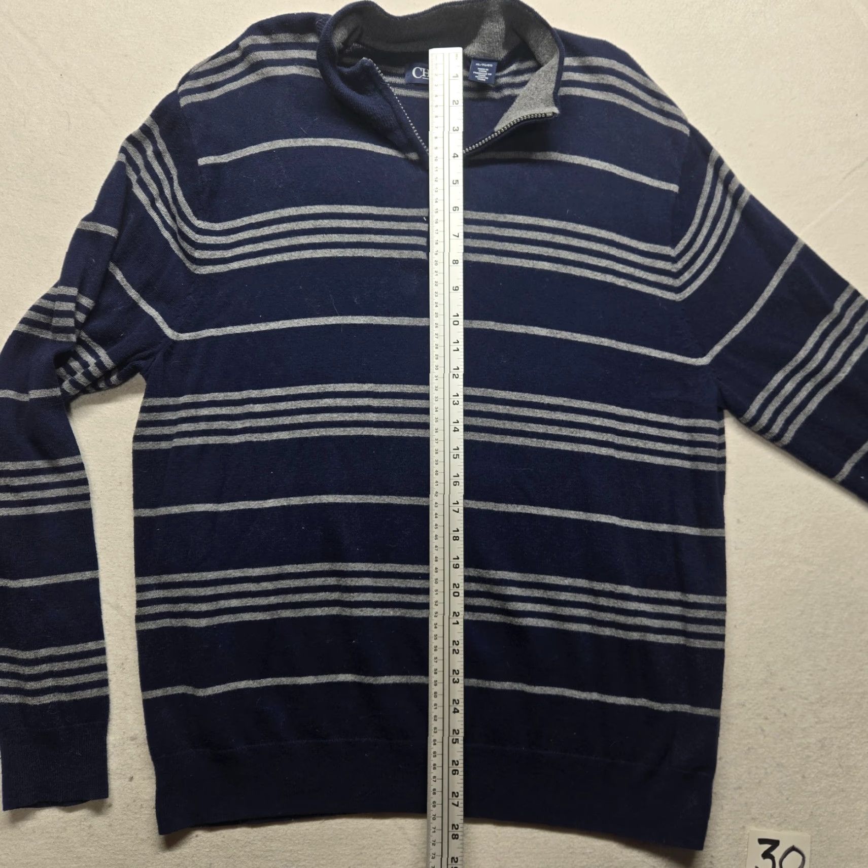 Chaps Chaps Polo 1/4 Zip Blue Gray Long Sleeve Pullover Sweater Adult Mens XL Shirt Size US XL / EU 56 / 4 - 6 Thumbnail