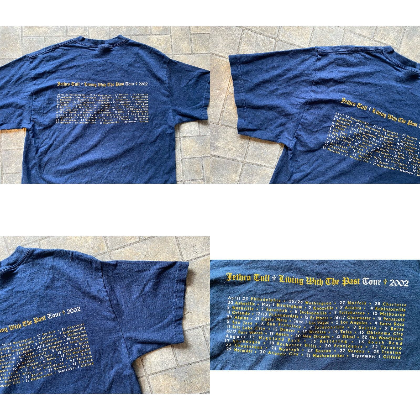 Hanes VINTAGE Jethro Tull T-Shirt Band, Music Men's L Blue 2002 Living With The Past Tour Shirt Size US L / EU 52-54 / 3 - 9 Thumbnail