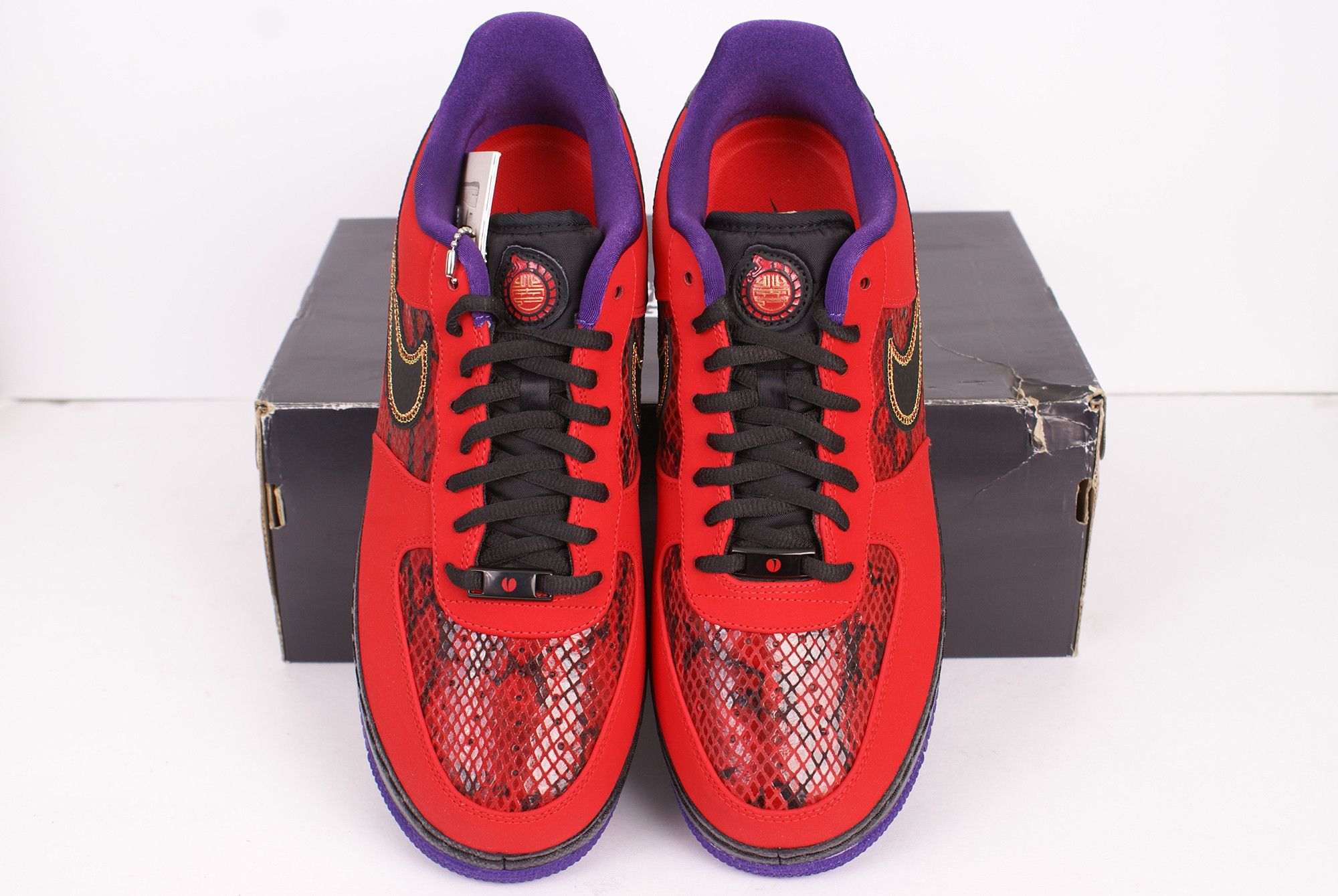 Nike 2013 Nike Air Force 1 NG YEAR OF THE SNAKE Red 555106 600 Size US 10.5 / EU 43-44 - 4 Thumbnail