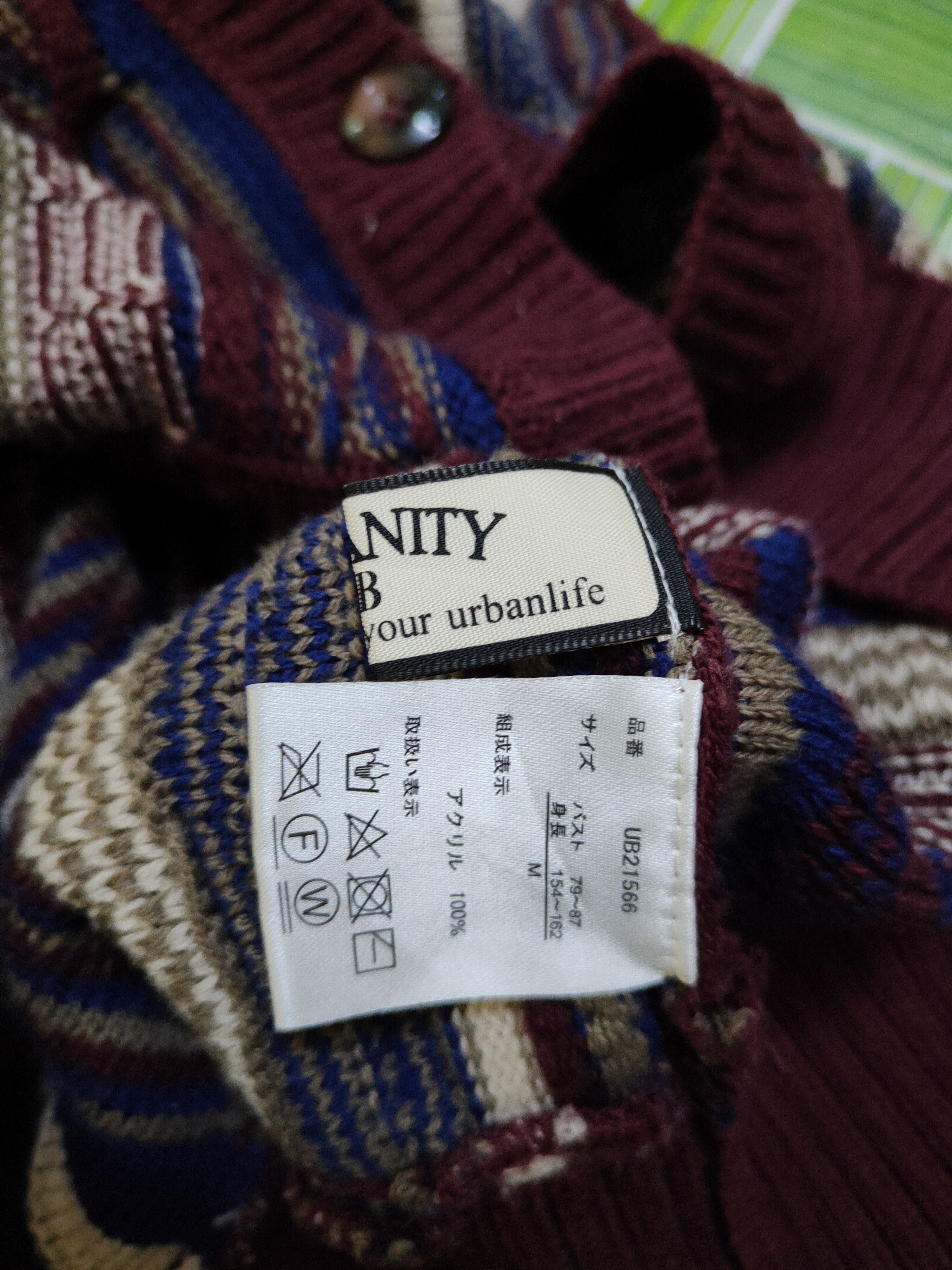 Japanese Brand Urbanity UB Dark Purple Stripes Knitwear like coogi #S1600 Size US M / EU 48-50 / 2 - 11 Thumbnail