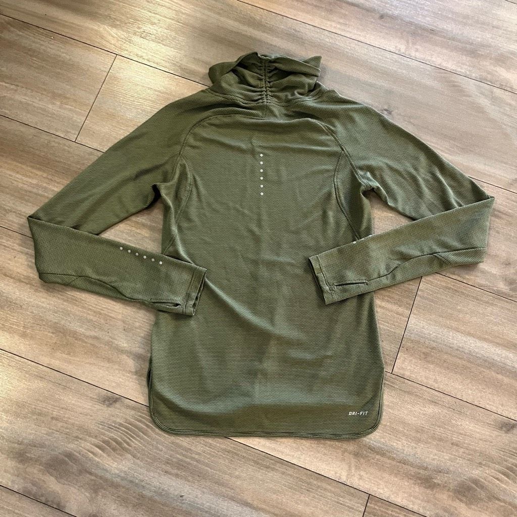 Nike Nike Green Athletic Workout Quarter Zip Jacket Women Small Size S / US 4 / IT 40 - 5 Thumbnail