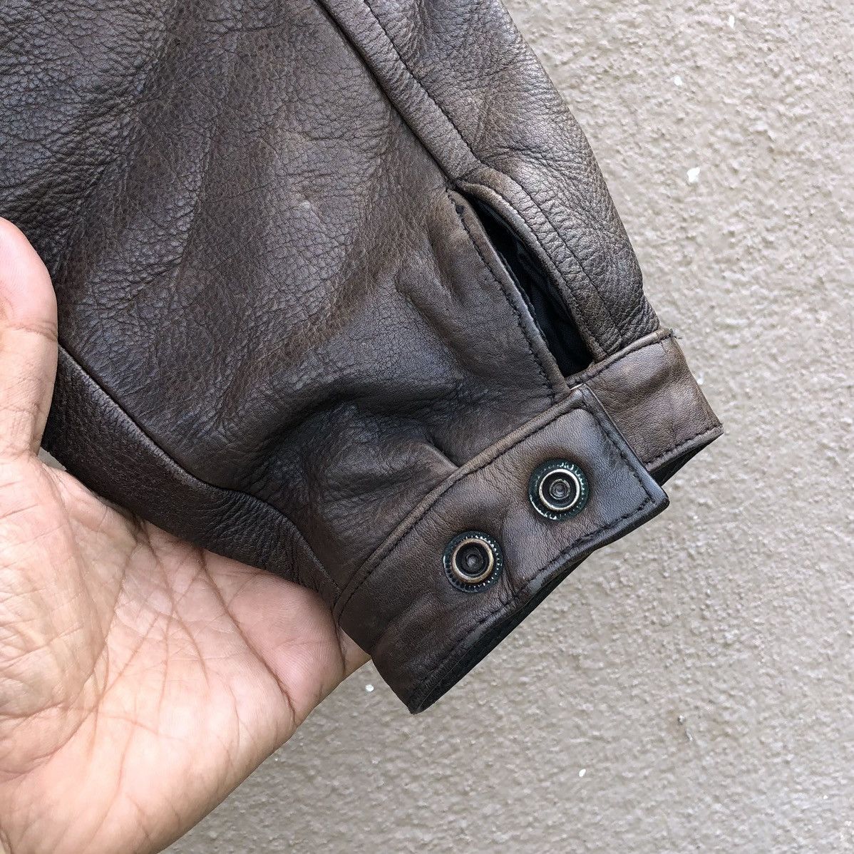 First MFG Co. VTG First Genuine Leather Sun Faded Thinsulate Bomber Jacket Size US L / EU 52-54 / 3 - 14 Thumbnail