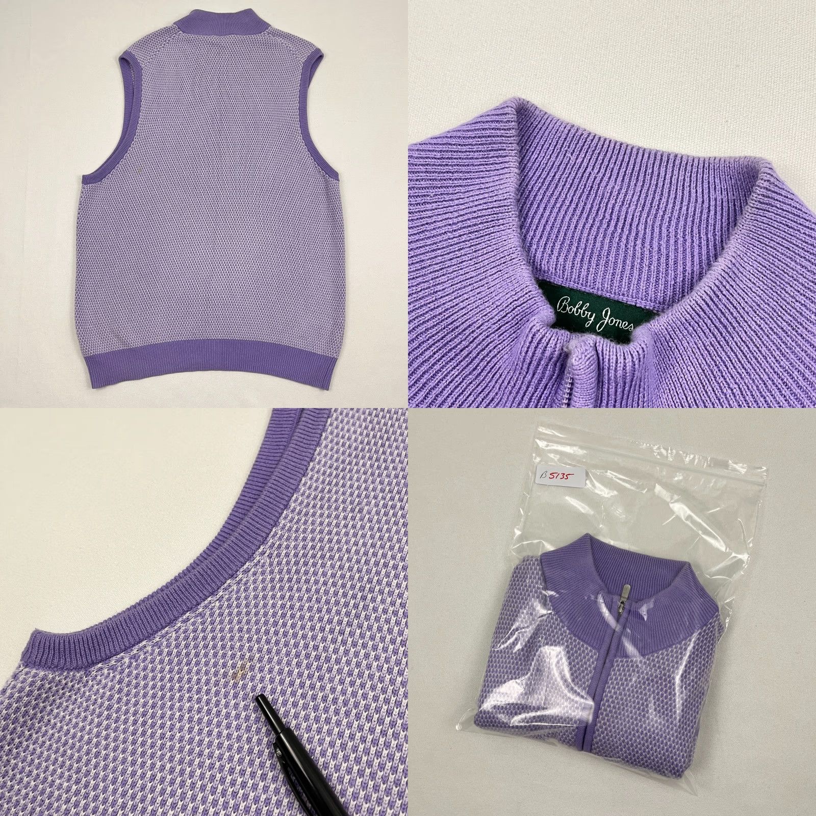 Vintage Masters Golf Sweater Vest Mens XL Purple Knit Bobby Jones Silk Cashmere Pullover Vest Size US XL / EU 56 / 4 - 8 Thumbnail