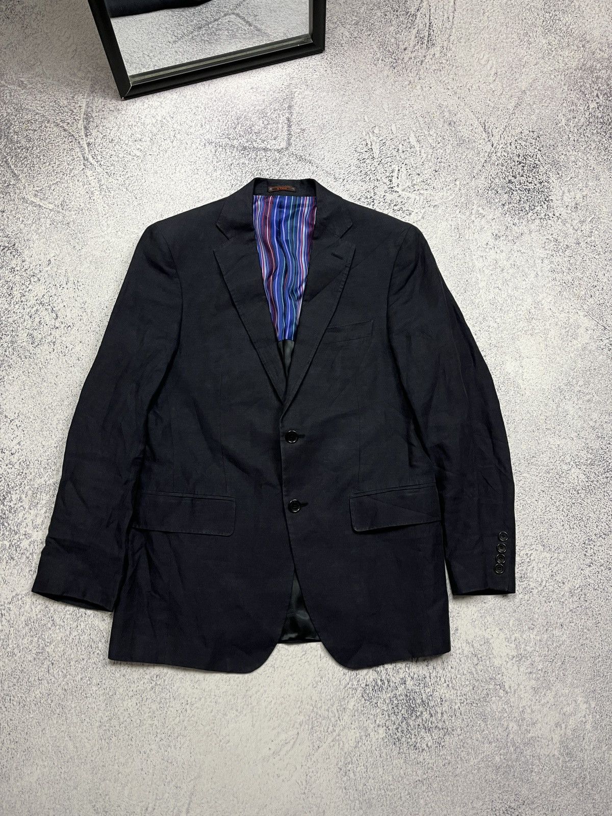 Etro ETRO Suit Blazer Coat Jacket Pants Acetat Silk Luxury Sz 48 Size 48R - 5 Thumbnail