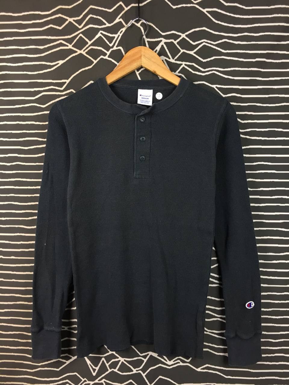 Champion Champion Authentic Waffle Thermal Henley Long Sleeve Tee Size US S / EU 44-46 / 1 - 1 Thumbnail