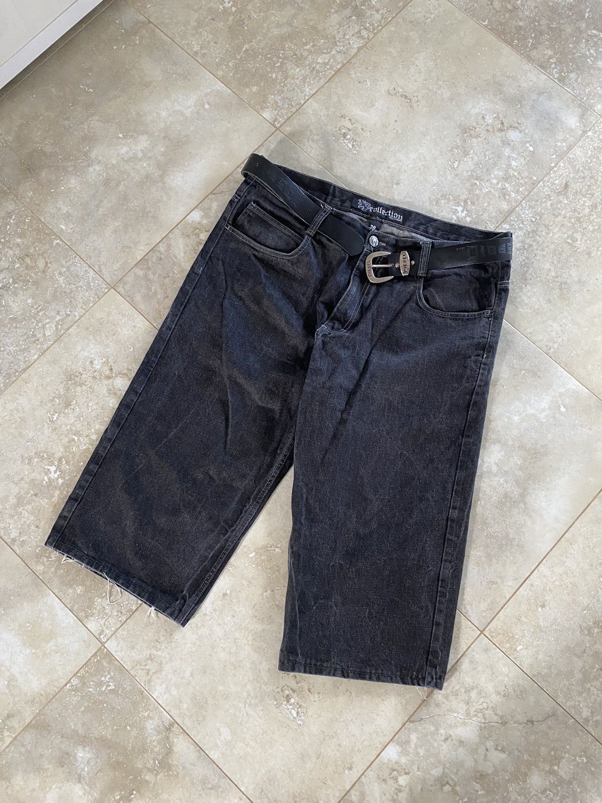 Southpole Vintage Rare SouthPole Baggy Shorts Rap Size 38 Navy Black Size US 38 / EU 54 - 2 Thumbnail