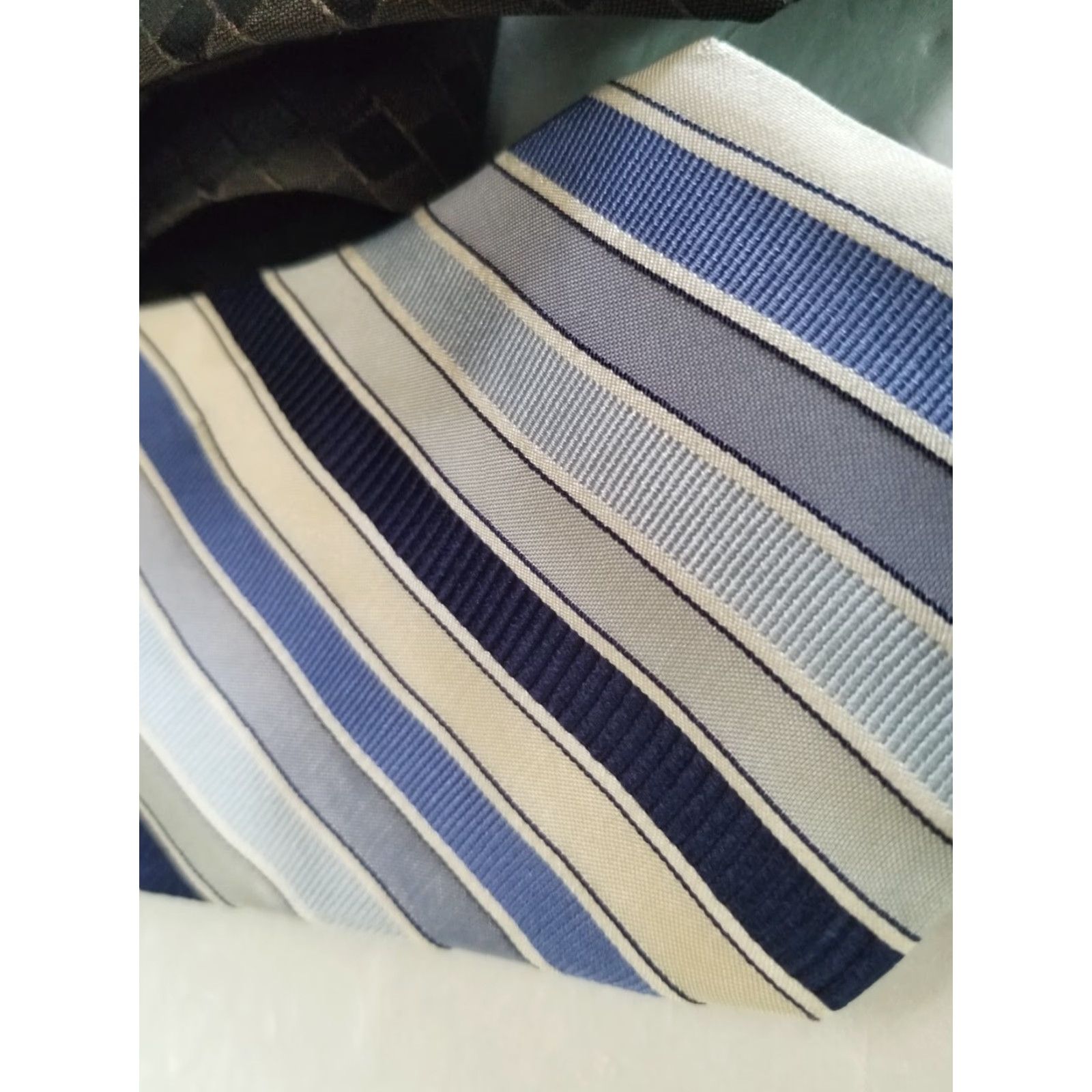 Hugo Boss HUGO BOSS Tie 58" 100% Silk Necktie Multicolor Geometric 3 Piece Set Made in Italy Mens Size ONE SIZE - 4 Thumbnail