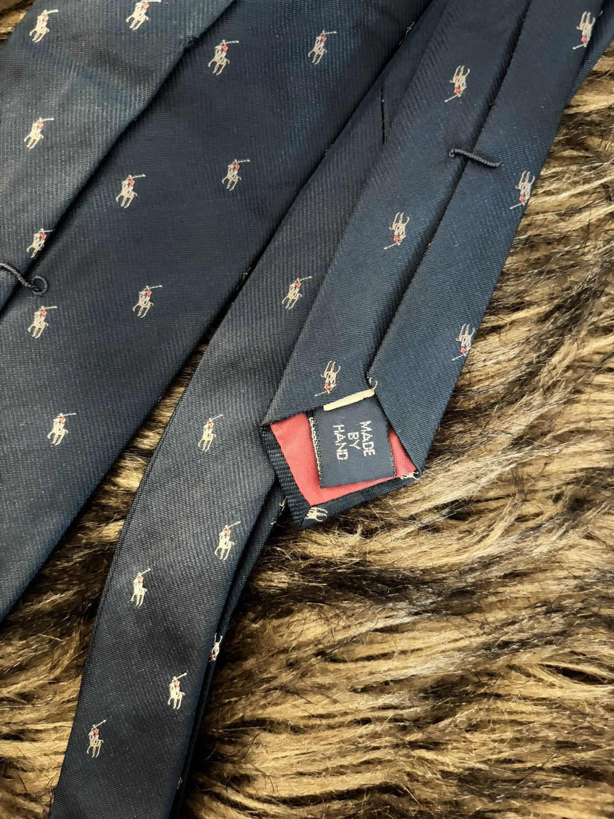 Polo Ralph Lauren Ralph Lauren Polo Logo Silk Tie – Vintage Navy Size ONE SIZE - 3 Thumbnail