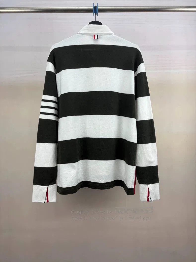Thom Browne Thom Browne Striped Long Sleeve Polo . Size US M / EU 48-50 / 2 - 2 Thumbnail