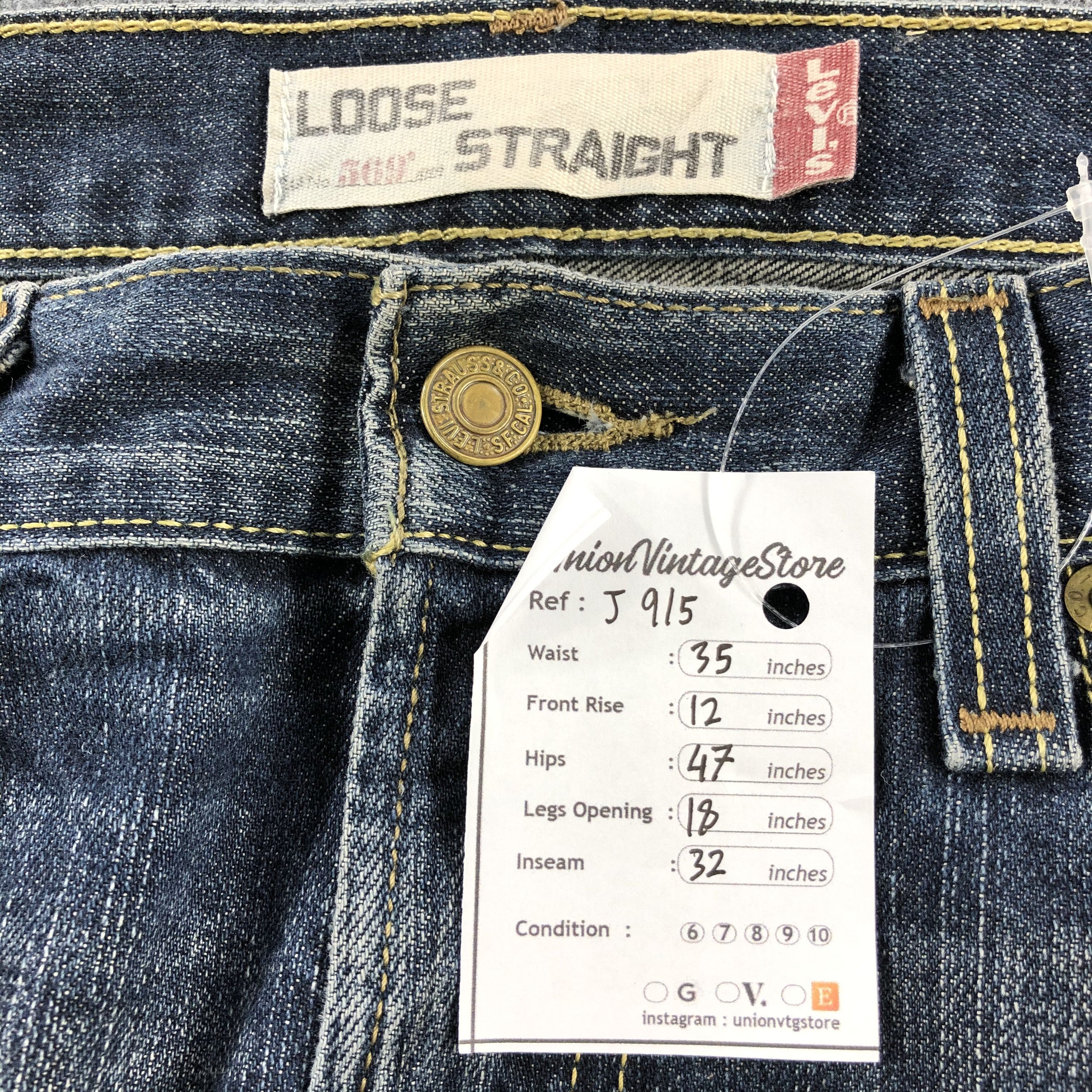 Levi's Vintage Distress Levis 569 Jeans-J915 Size US 35 - 13 Thumbnail