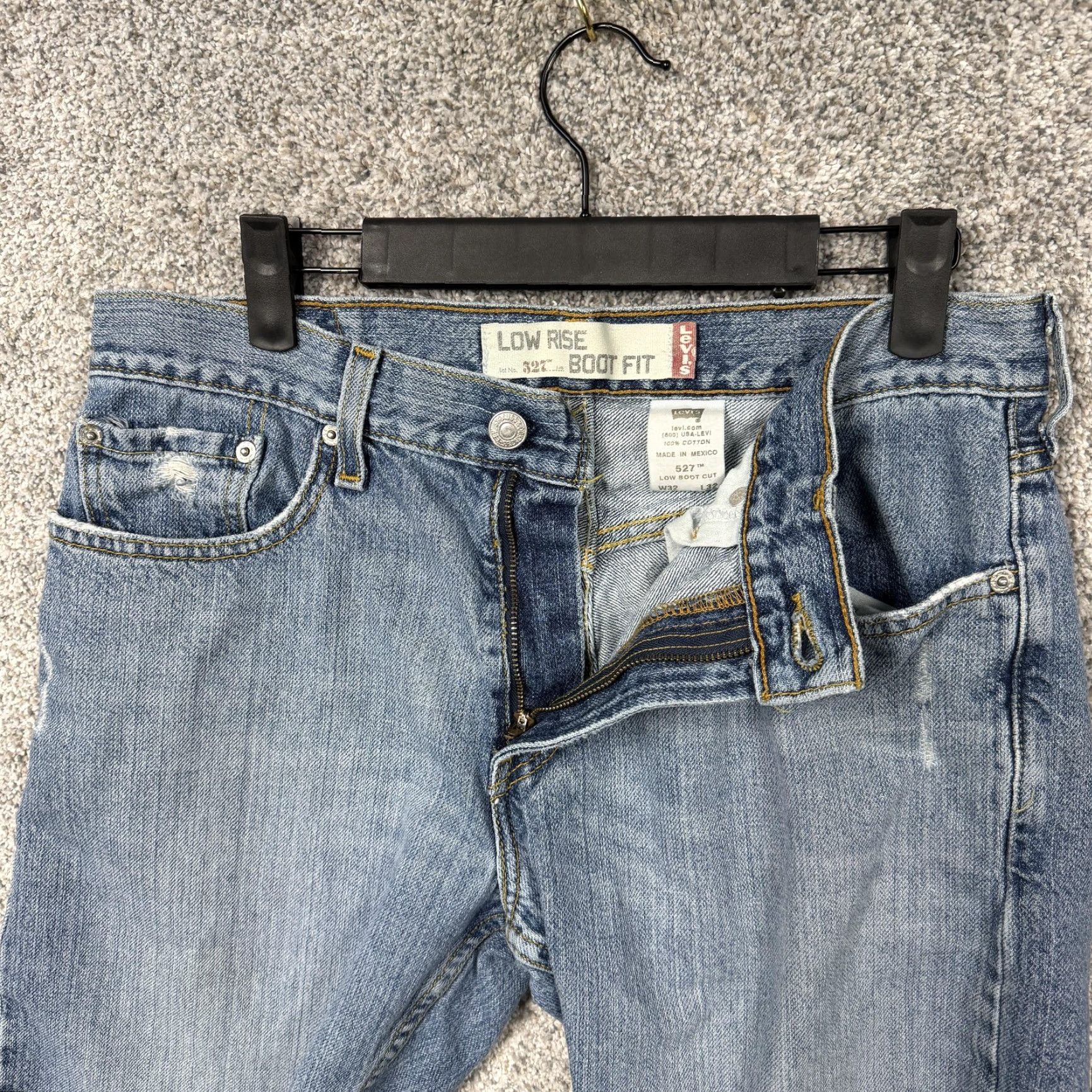 Levi's Levi's Bermuda Shorts - Denim 32x10 Medium Blue Distressed Grunge Hipster Retro 5-Pocket Zip Fly Men Casual Vintage No Size US 32 / EU 48 - 6 Thumbnail