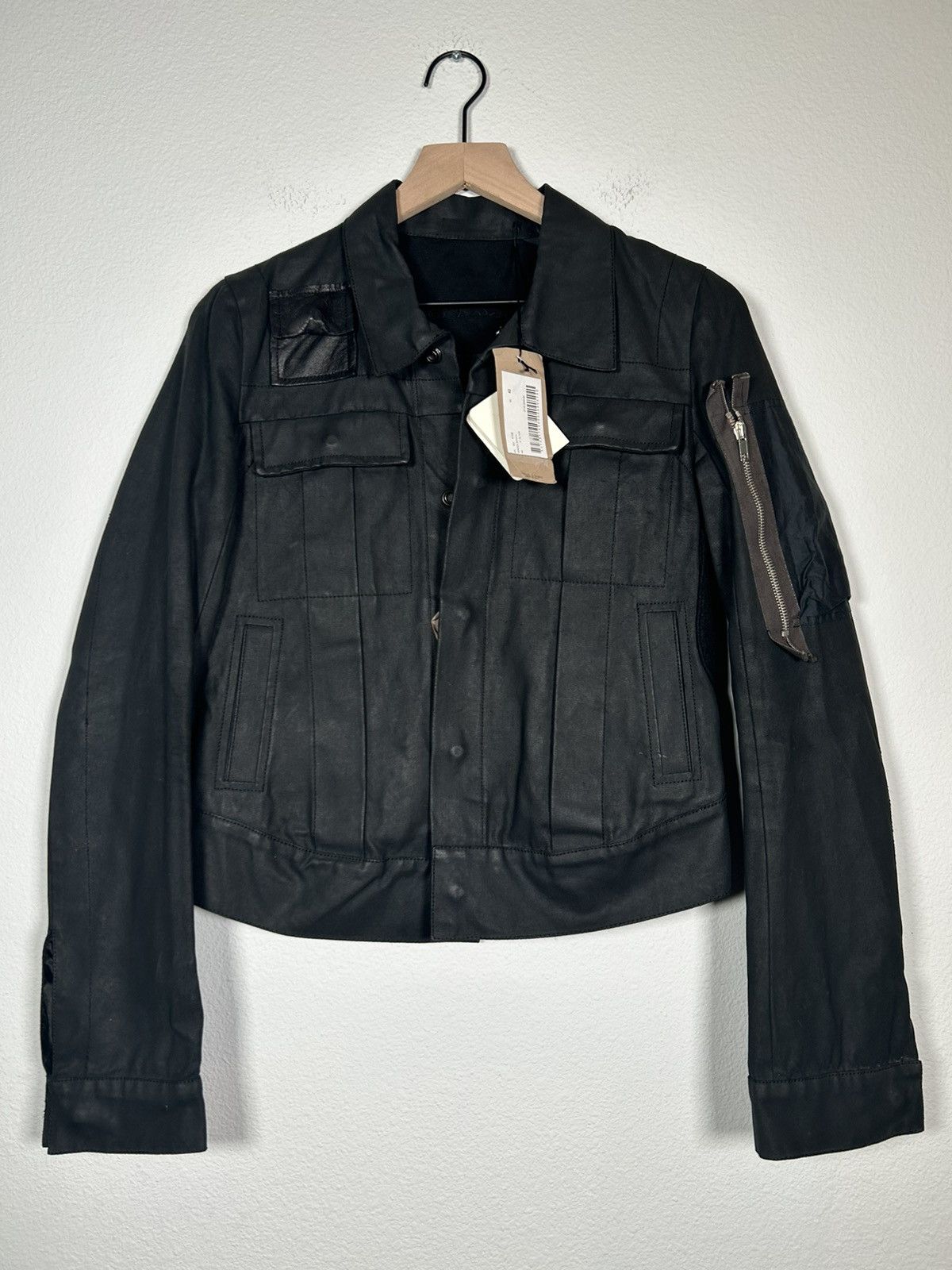 Rick Owens SS03 Suckerball Waxed Reconstructed Scrap Jacket Size US XS / EU 42 / 0 - 1 Thumbnail