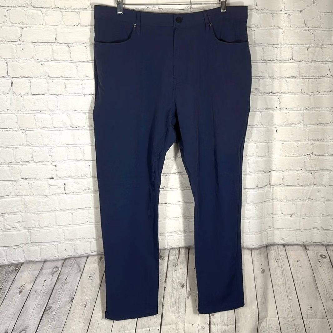 Vintage 01.Algo Pants Mens 38 Blue Golf Chino Performance Stretch Nylon Size US 38 / EU 54 - 2 Thumbnail