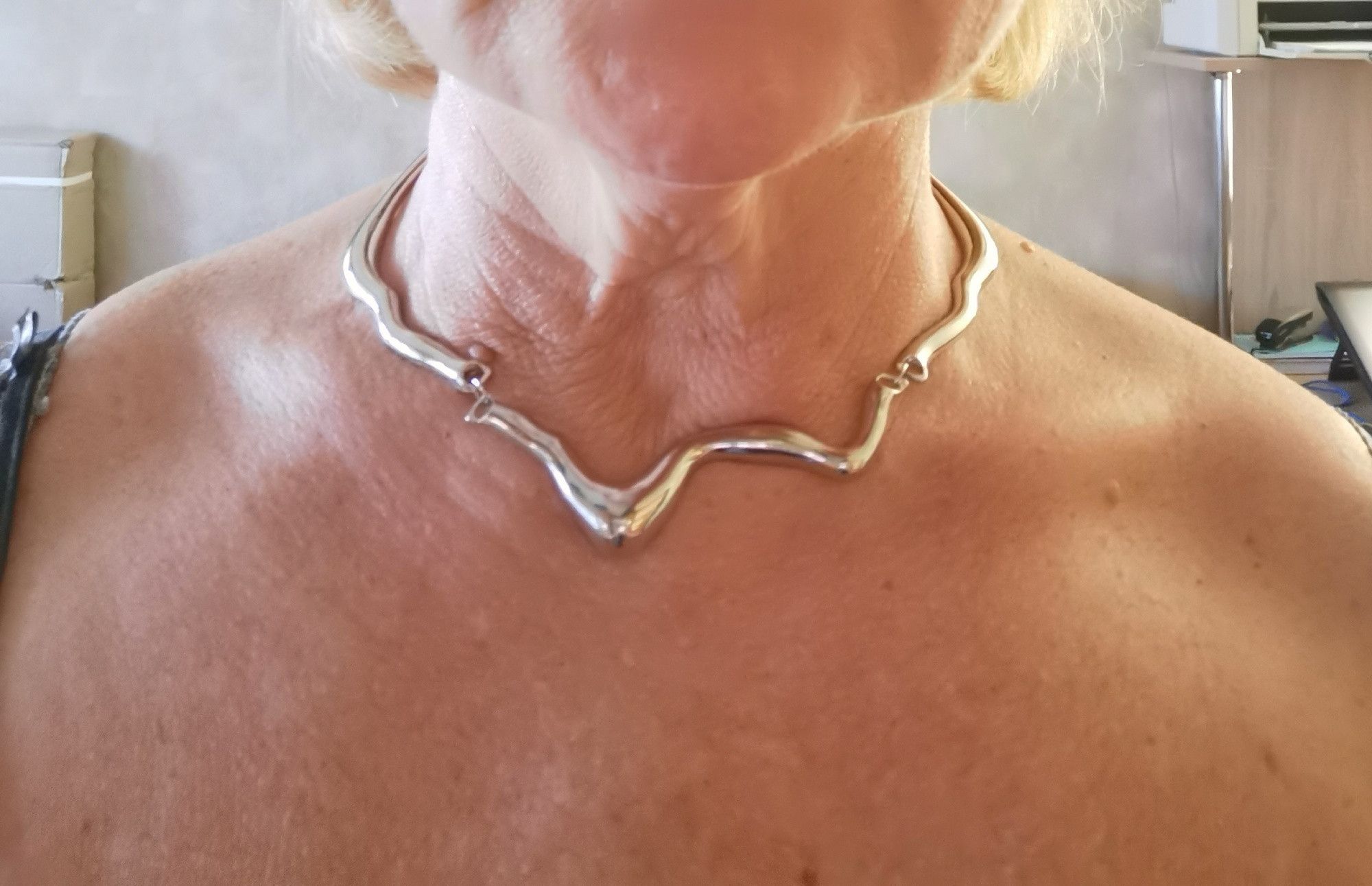 Jewelry Chocker Necklace Geometry Twist Size ONE SIZE - 3 Thumbnail