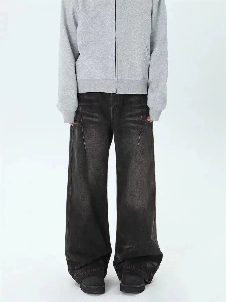Japanese Brand Vintage street trash washed straight leg jeans Size US 32 / EU 48 - 4 Thumbnail