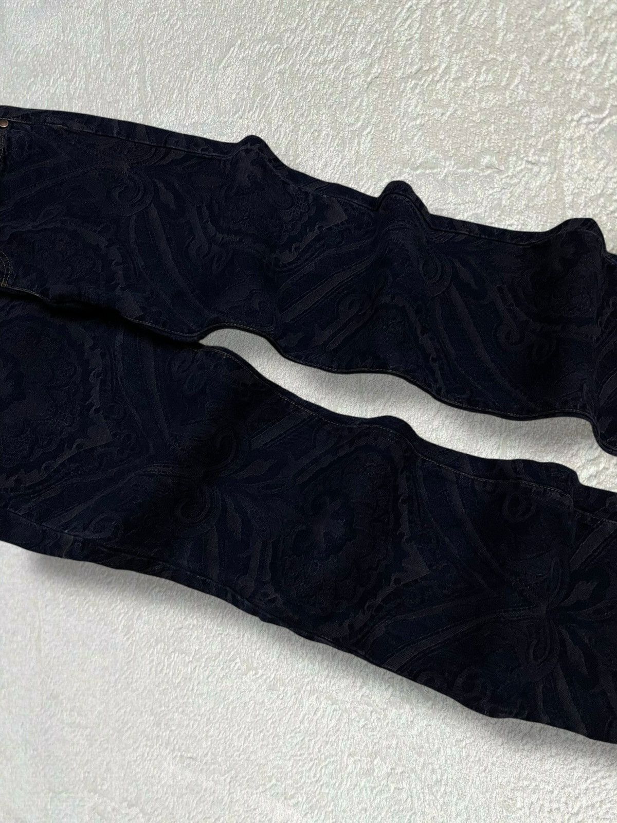 Designer × Japanese Brand × Vintage Vintage Designer DKNY Iconic Paisley Design Flared Denim Size US 30 / EU 46 - 5 Thumbnail