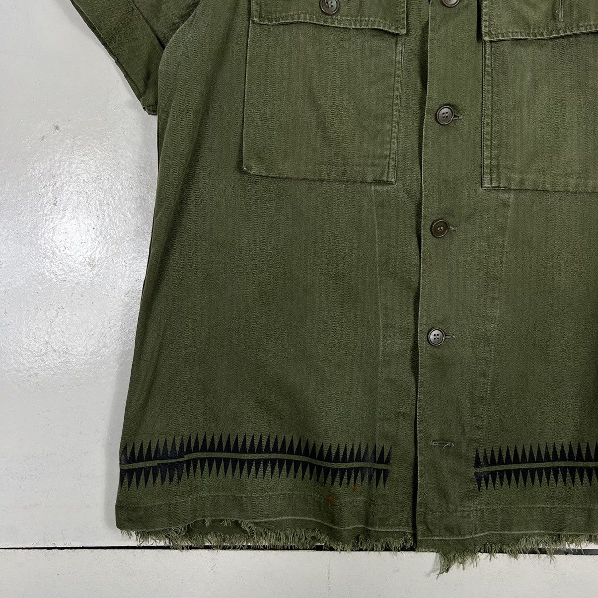 Designer × Vintage 🔥 VINTAGE REWORK Z VARGAS HBT MILITARY SHIRTS JACKET Size US M / EU 48-50 / 2 - 5 Thumbnail