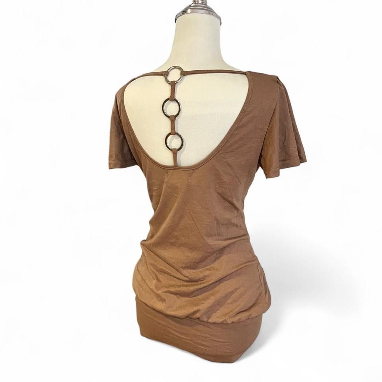 Other Y2K Gyaru Japanese brand Cecil McBee brown wrap top/dress Size M / US 6-8 / IT 42-44 - 2 Thumbnail