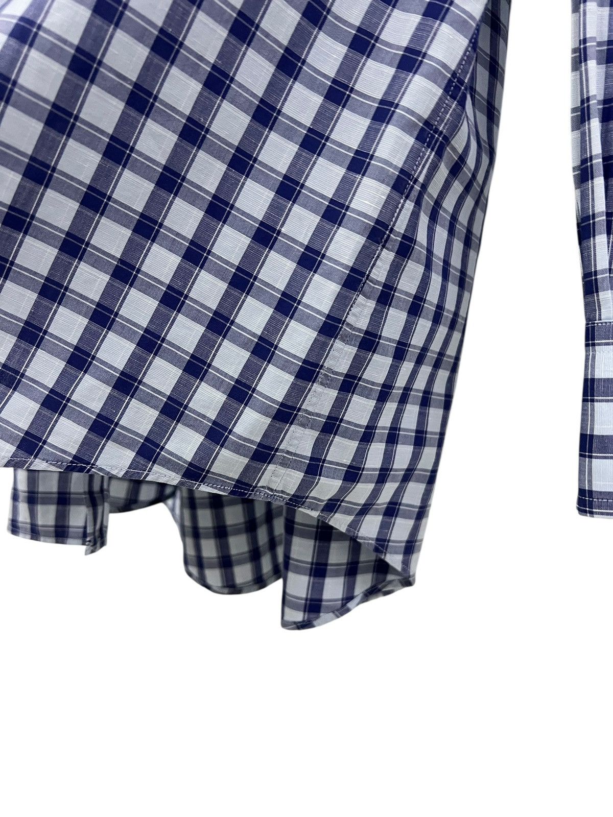 Hermes Vintage Hermes Blue Check Oversized Button Down Shirt Size US XXL / EU 58 / 5 - 5 Thumbnail