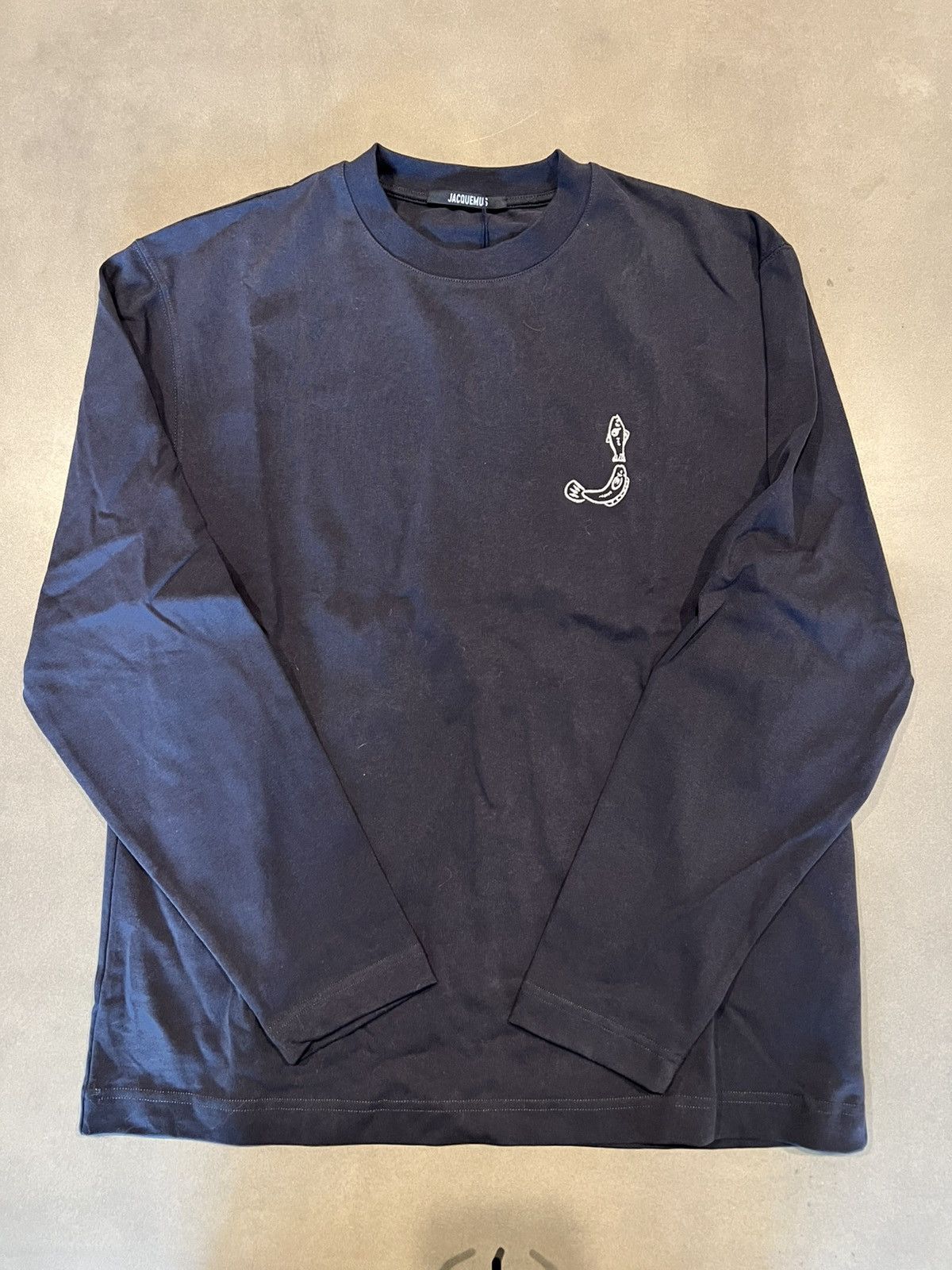 Jacquemus Jacquemus Navy Long Sleeve Tee Size US L / EU 52-54 / 3 - 1 Thumbnail