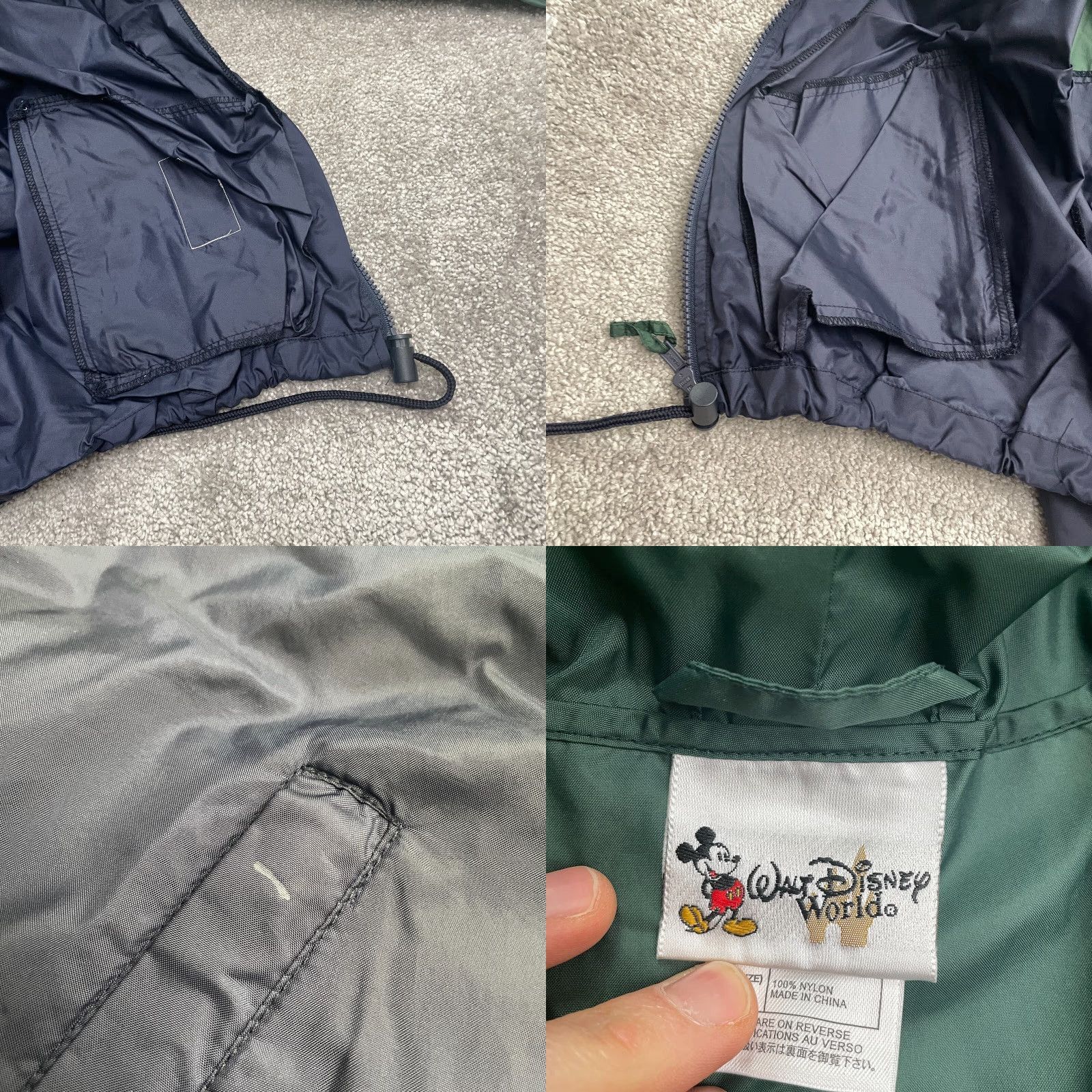 Disney Walt Disney World Hoodie Windbreaker Jacket Mens Large Green Blue Lightweight Size US L / EU 52-54 / 3 - 8 Thumbnail