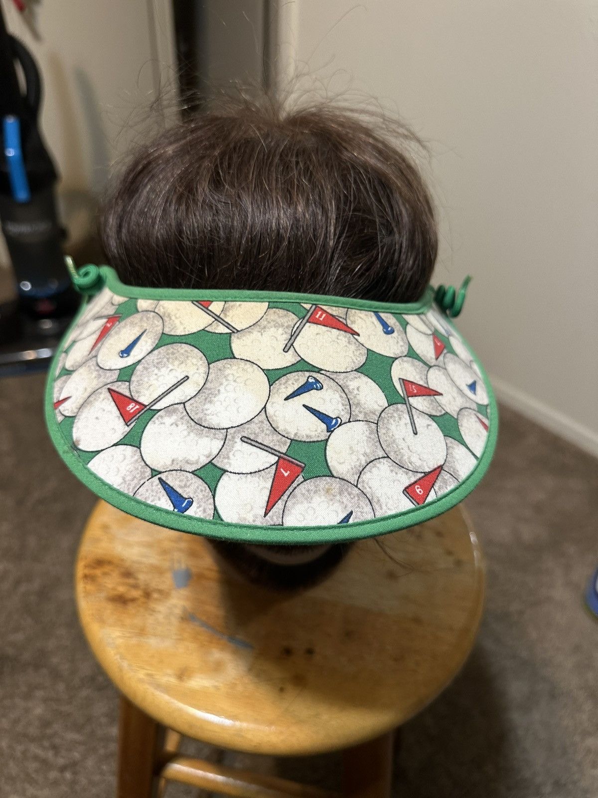 PGA Tour Vintage PGA Golf “triple green” sun visor hat 00s Size ONE SIZE - 2 Thumbnail